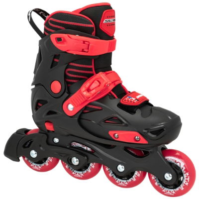 Seba STJ Junior Adjustable In-Line Skates - Black/Red