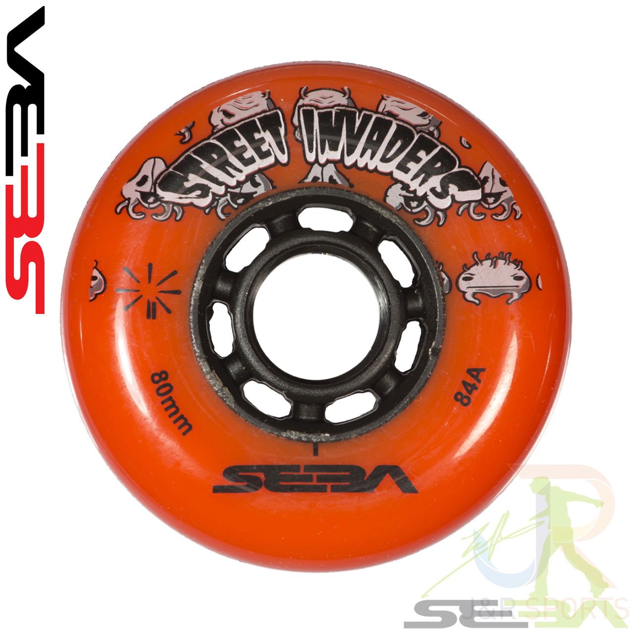 Seba Street Invader Wheels Orange 80mm