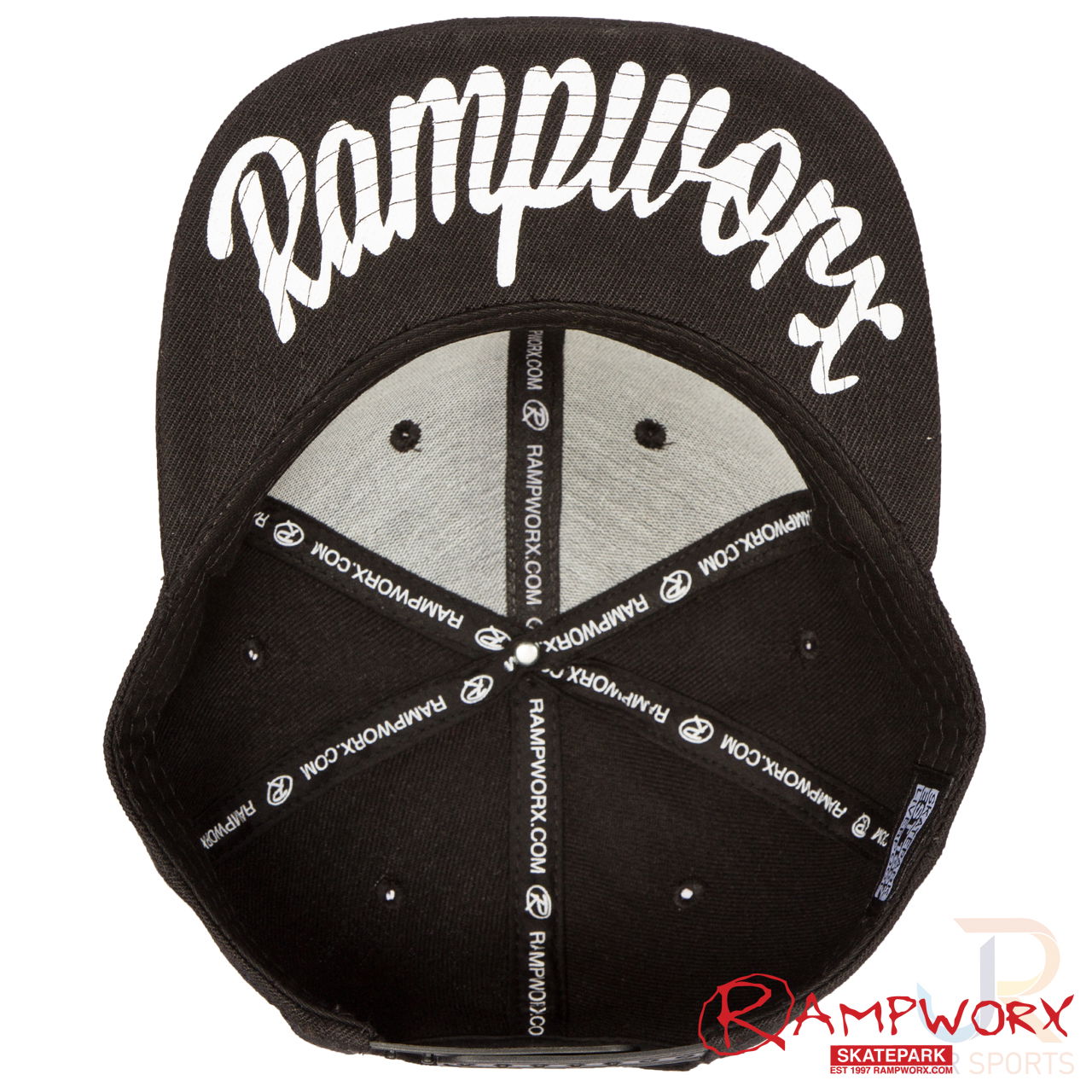 Rampworx SnapBacks LE97_7 - Bk Bk BK - Underside - RXSBRW45