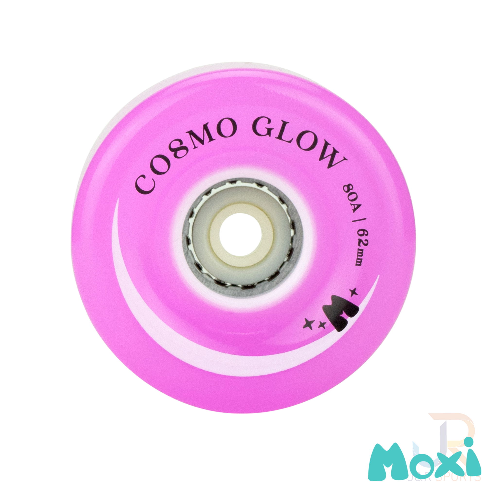 MOXI COSMO GLOW WHEELS (4) - PURPLE HAZE - 62/32mm 80A