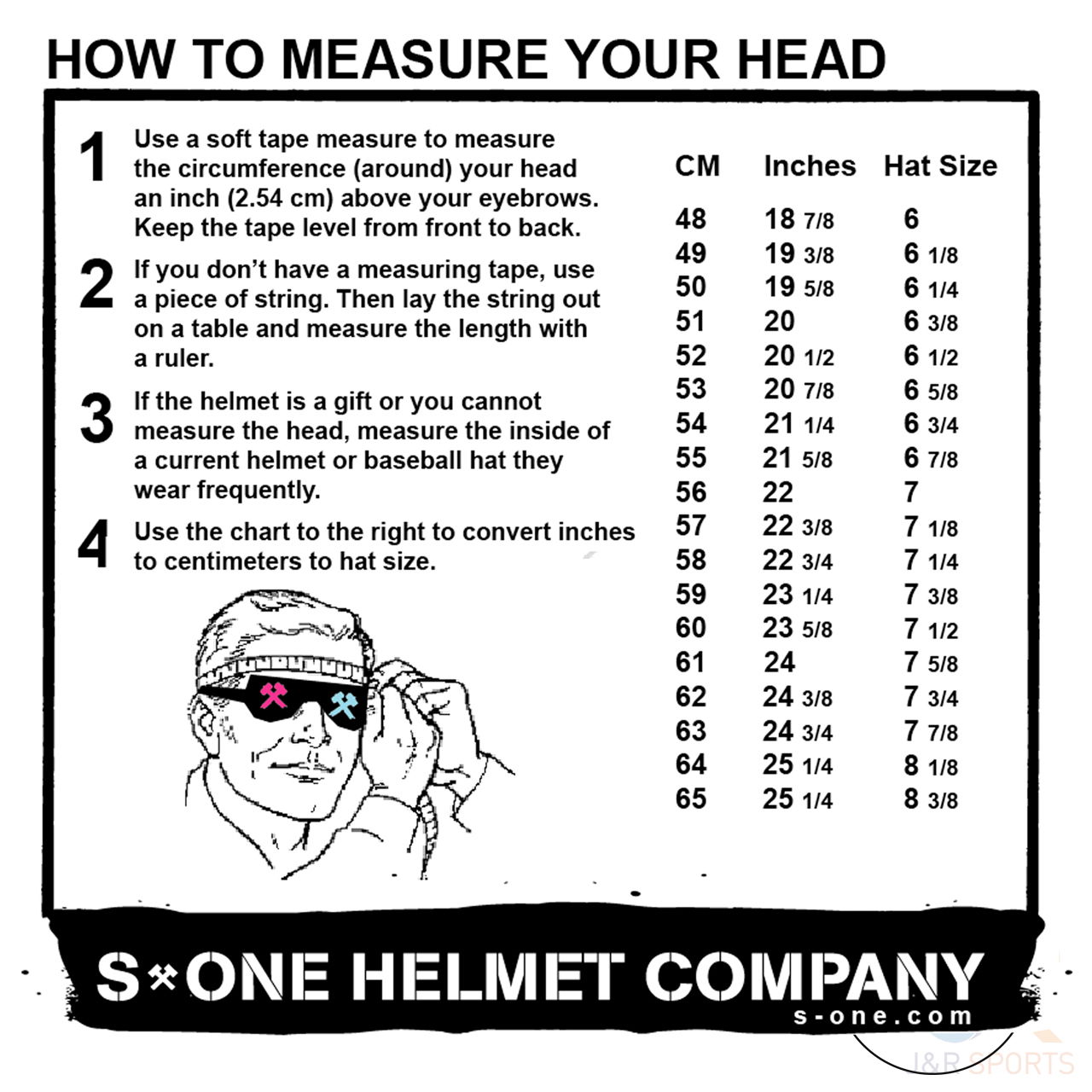 S1 Helmet Sizing Chart