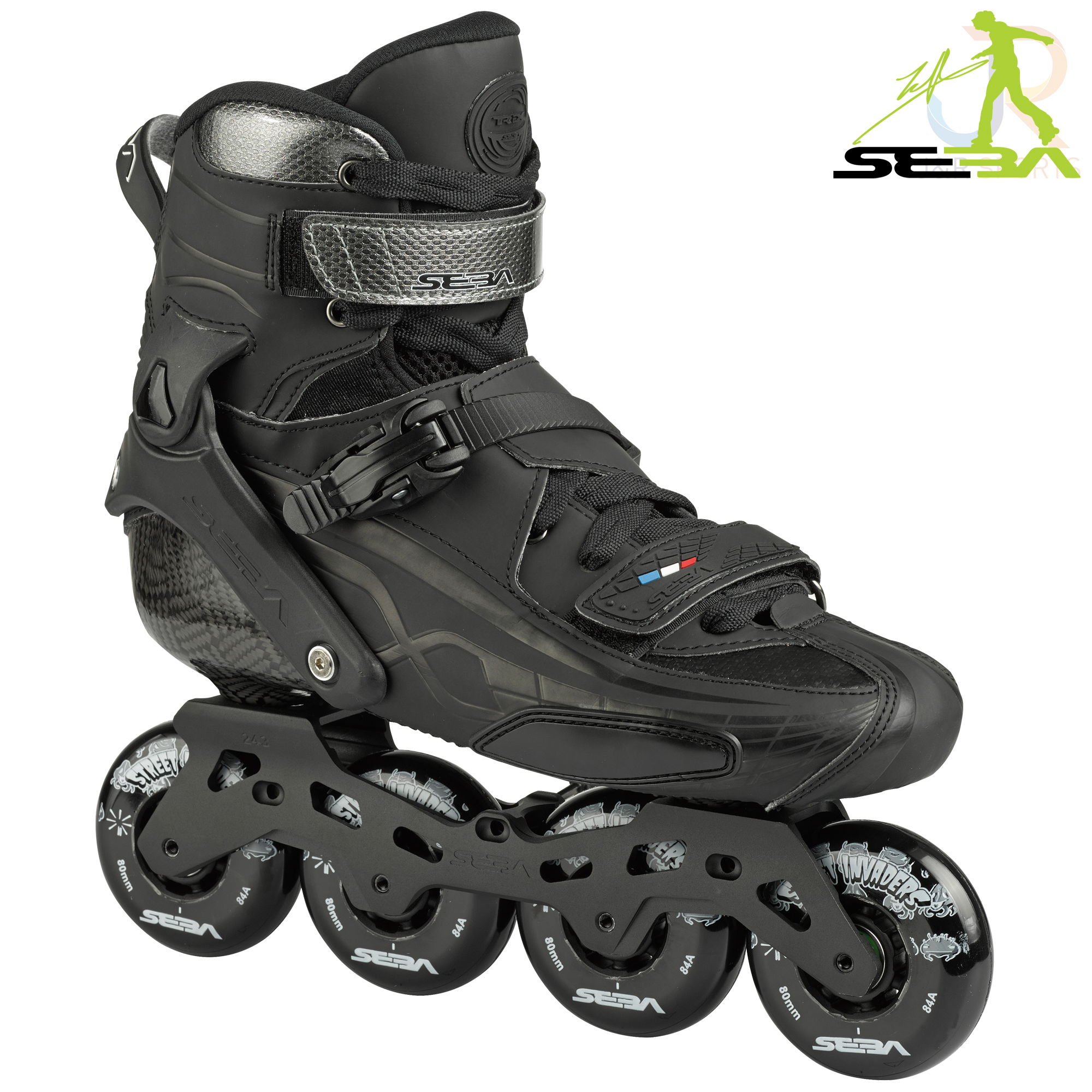 Seba Trix 80 - Black Black - Angled View - SSK-TRX8001