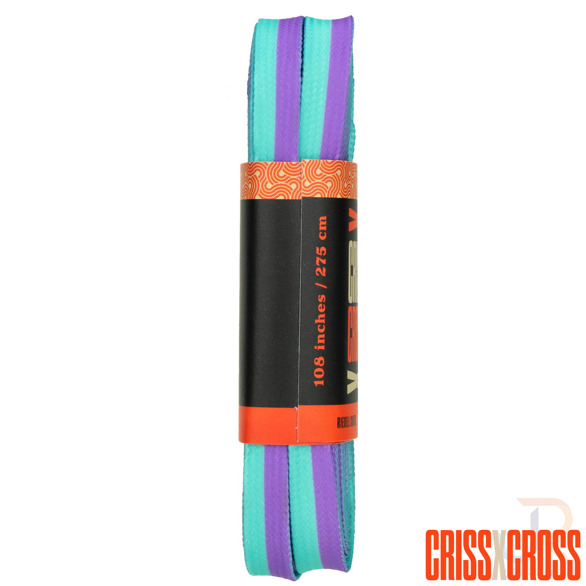 CRISS CROSS X DERBY LACES - DUO - TEAL/VIOLET - 90"