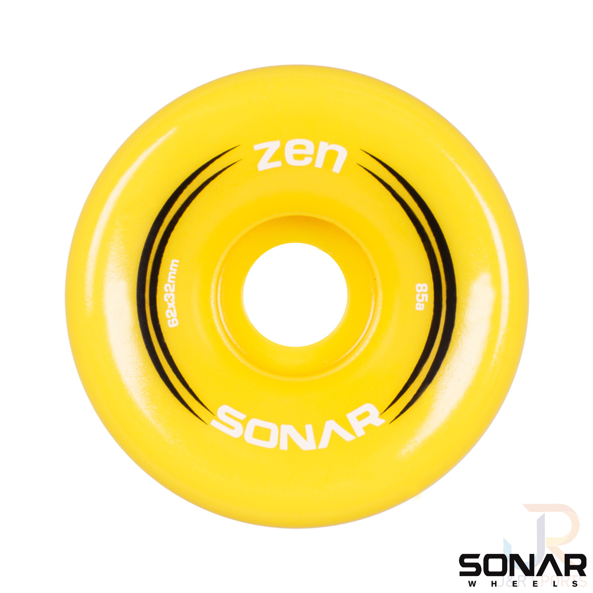 SONAR WHEELS (4) ZEN - YELLOW - 62mm/85a