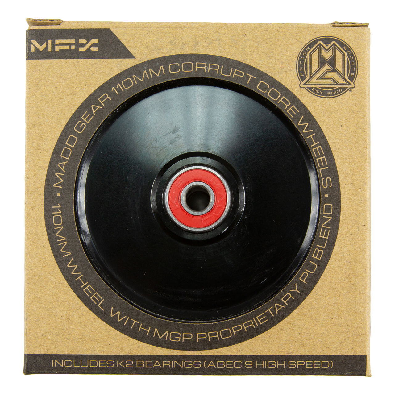 MFX CORRUPT Core 110mm Wheels - Black Black - Boxed - MGP207-065