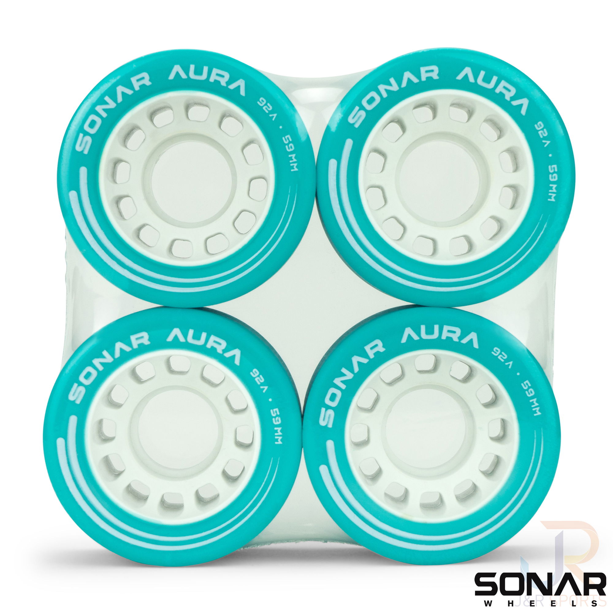 SONAR WHEELS (4) AURA - BLUE 59mm/92a