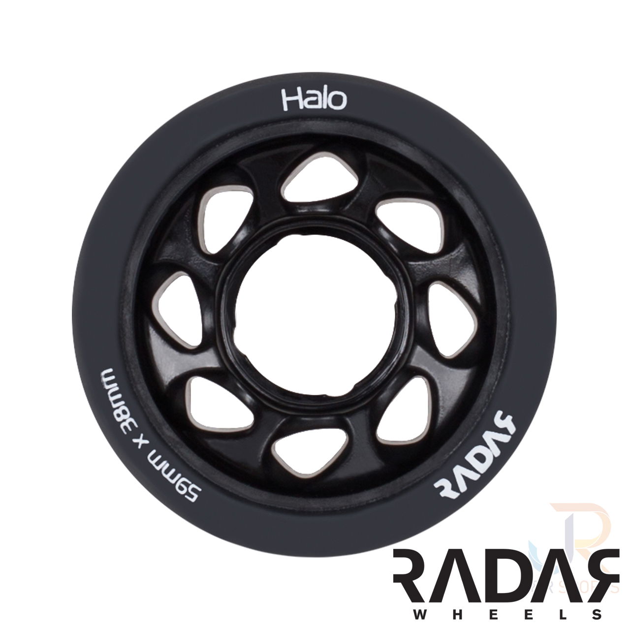 Radar Wheels HALO - Charcoal Black - Face - 59mm 99a RWRHA59GBK