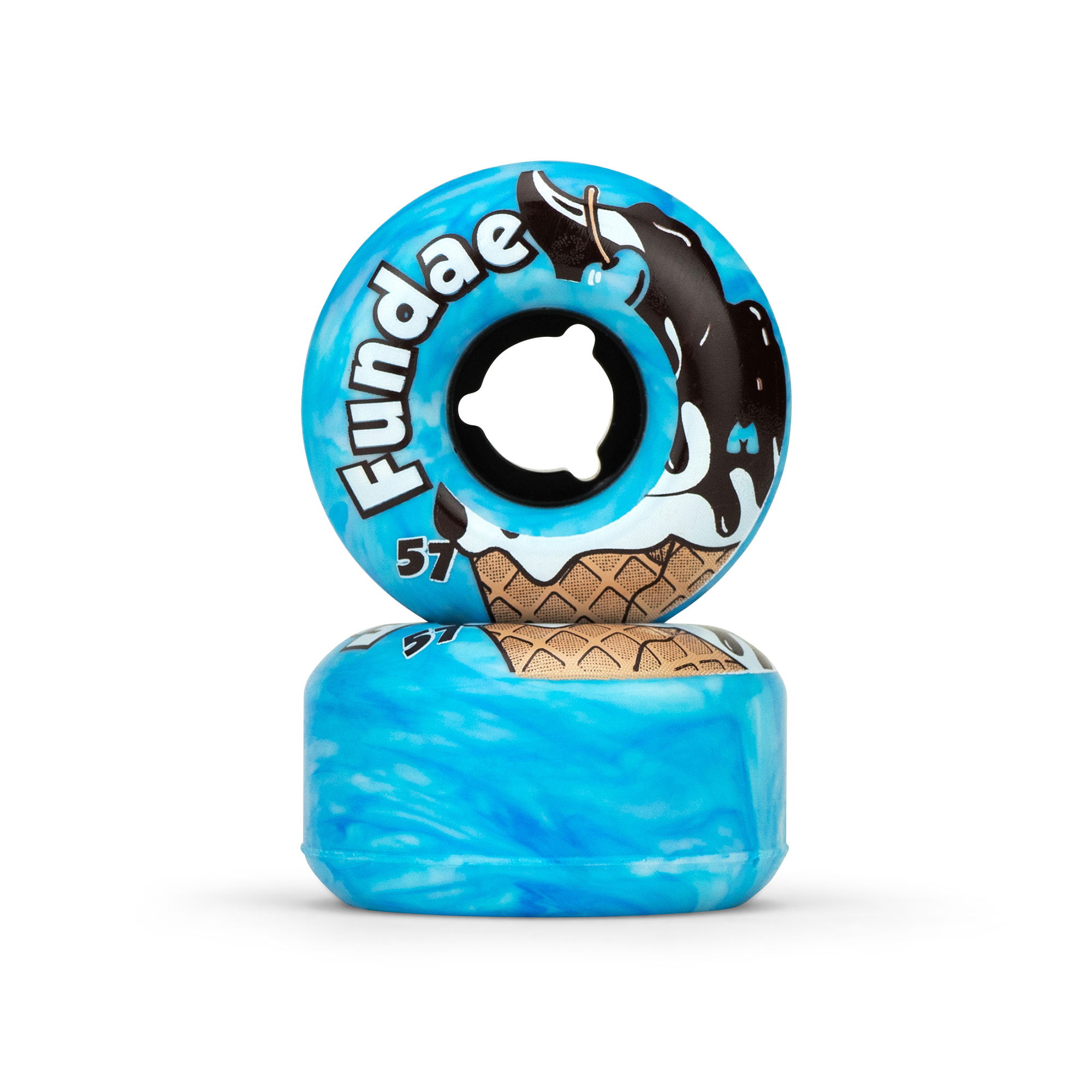 MOXI FUNDAE WHEELS (4) - BIRTHDAY CAKE 57mm x 34mm/92A