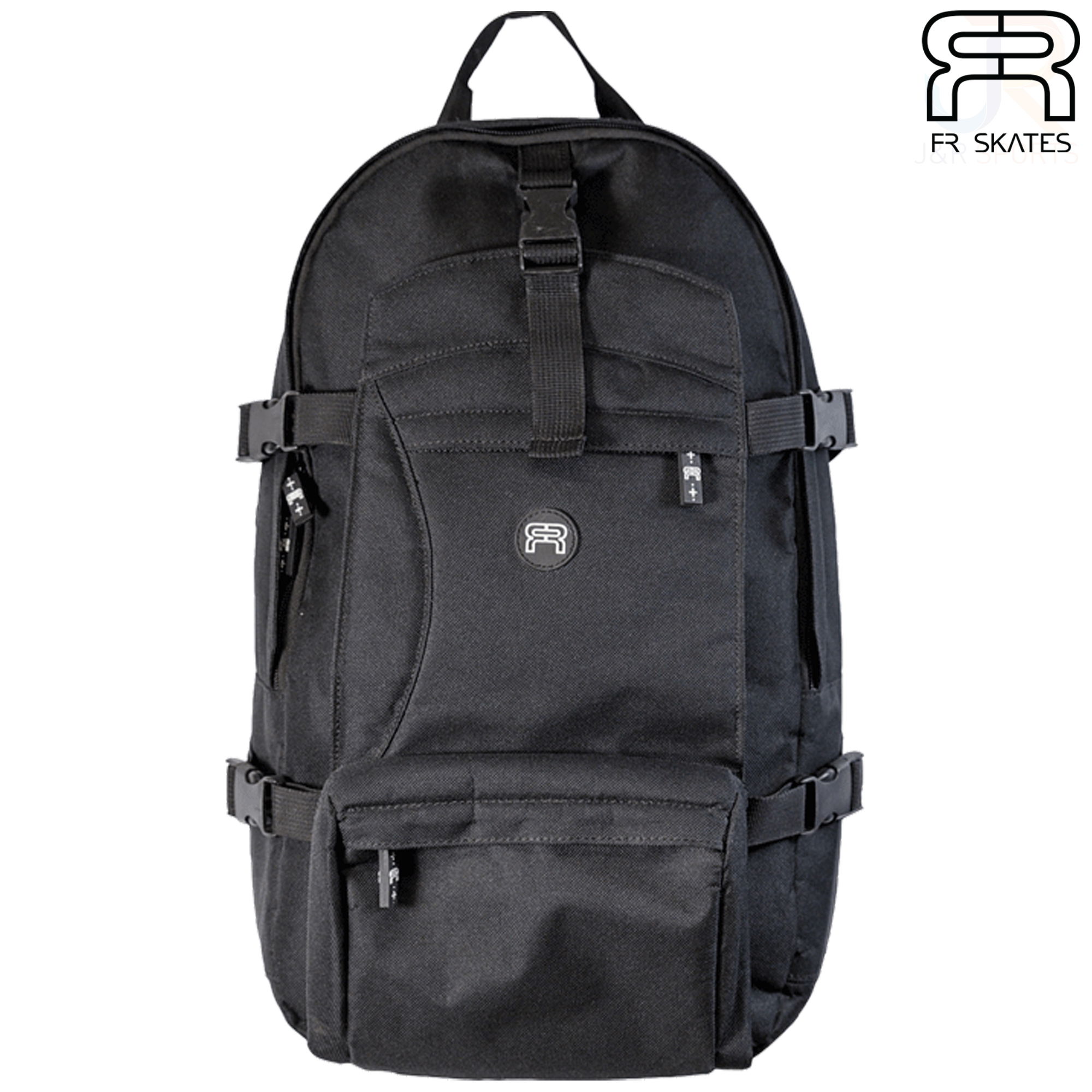 FR Backpack - Slim - Black - Front View - FRBGBPSLBK