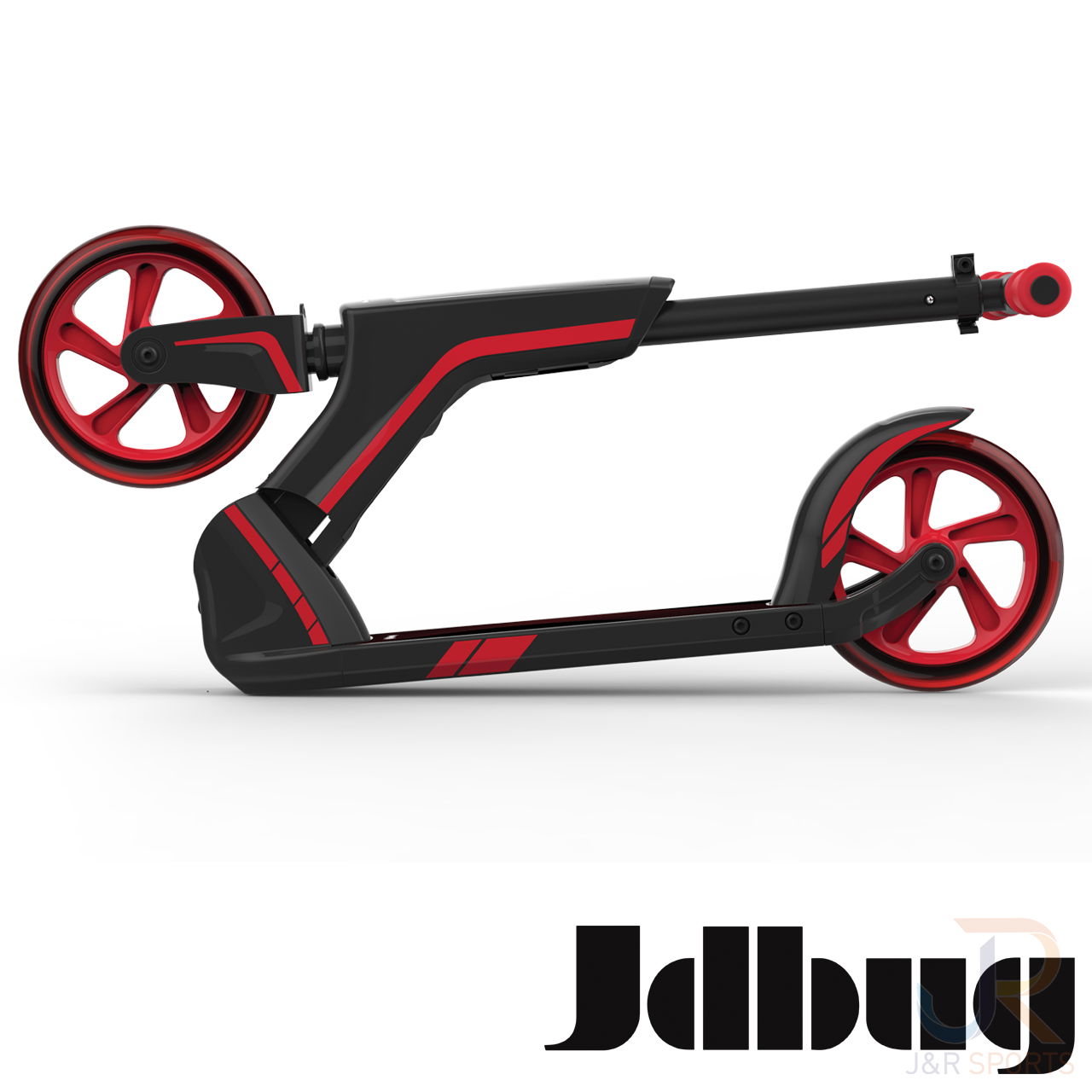 JD Bug PRO Commute Scooter 185 - Red - Folded - JDMS185