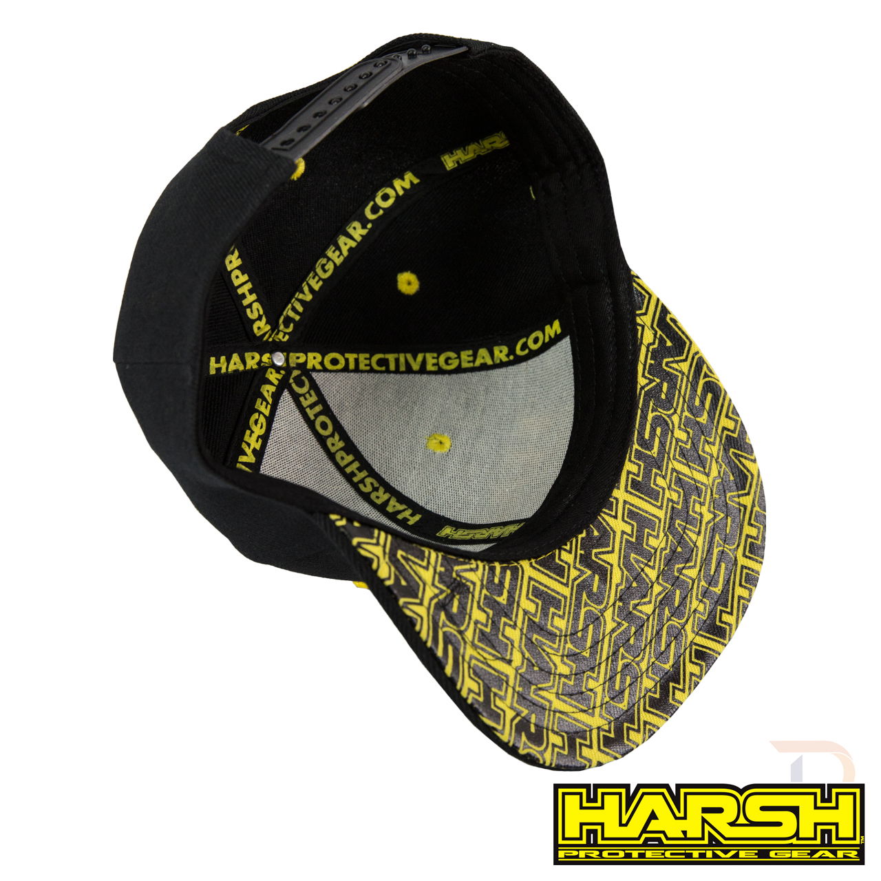 Harsh SnapBacks - Black - Underside - HA205-162