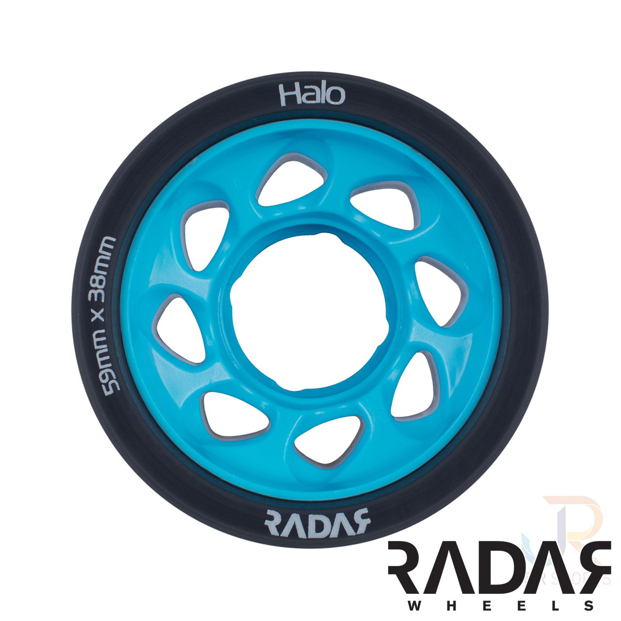 Radar Wheels HALO - Charcoal Blue - Front - 59mm 95a RWRHA59GBL