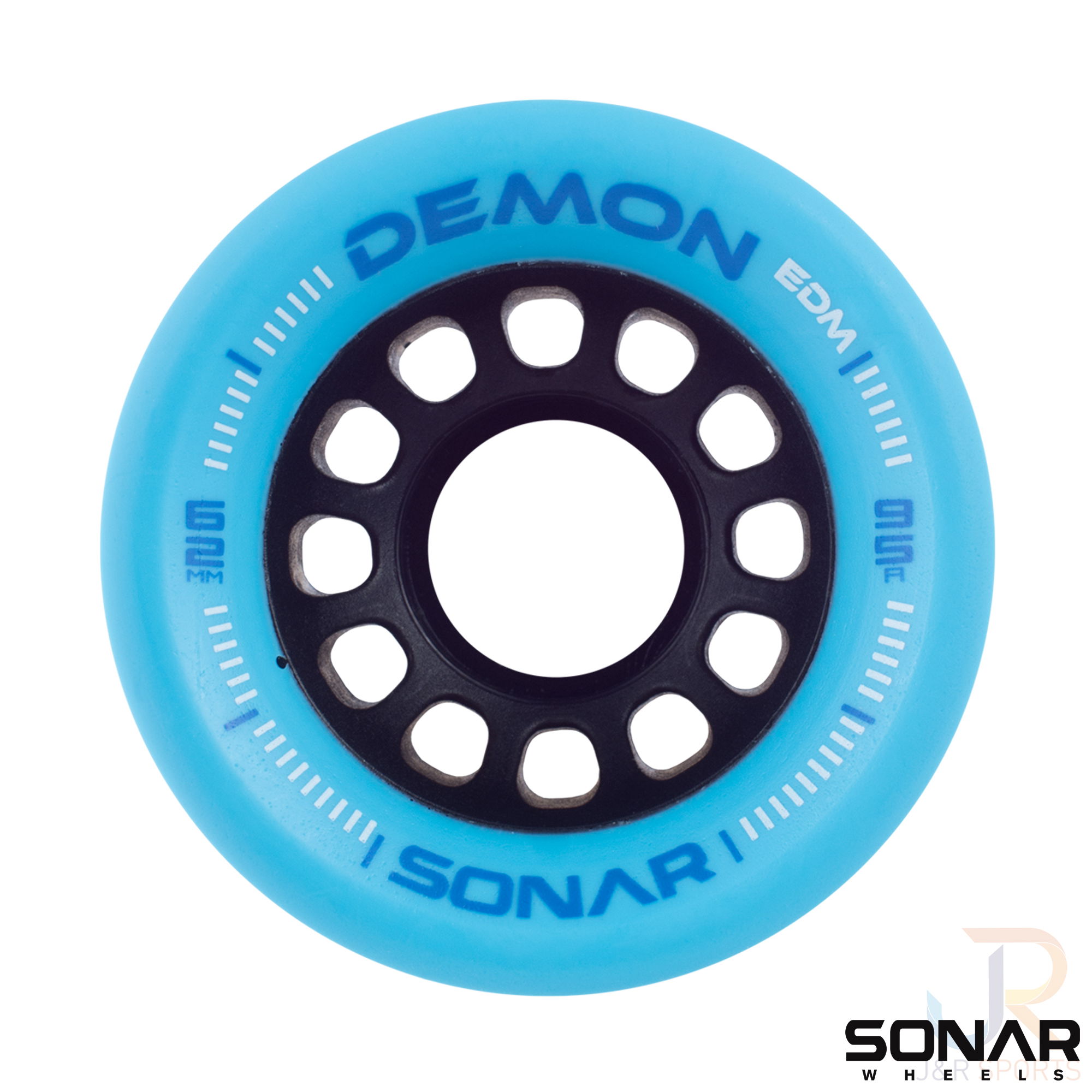 SONAR WHEELS (4) DEMON EDM - SKY BLUE 62mm/95a