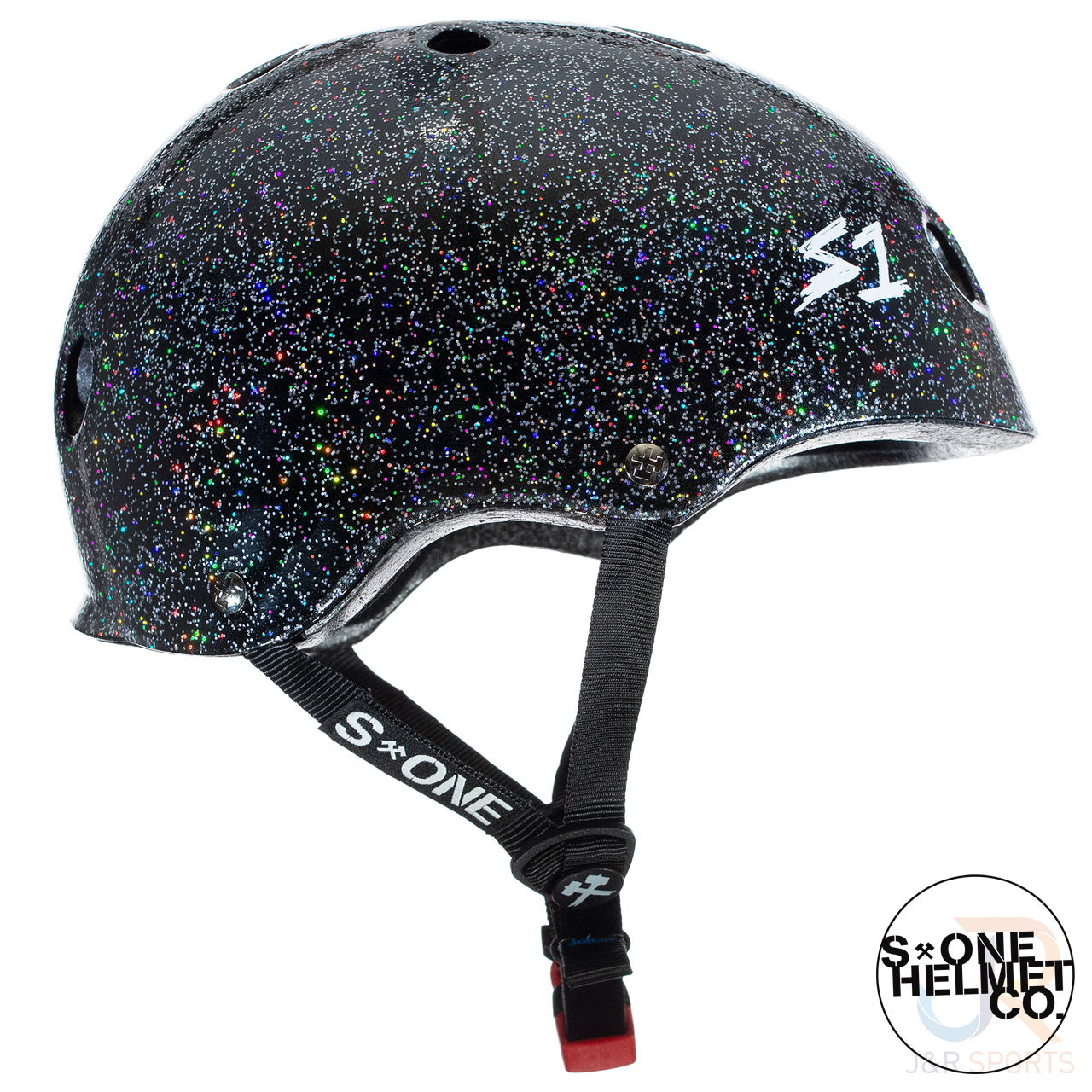 S1 Mini LIFER Helmet - Black Gloss Glitter - Side - SHMLIBGG