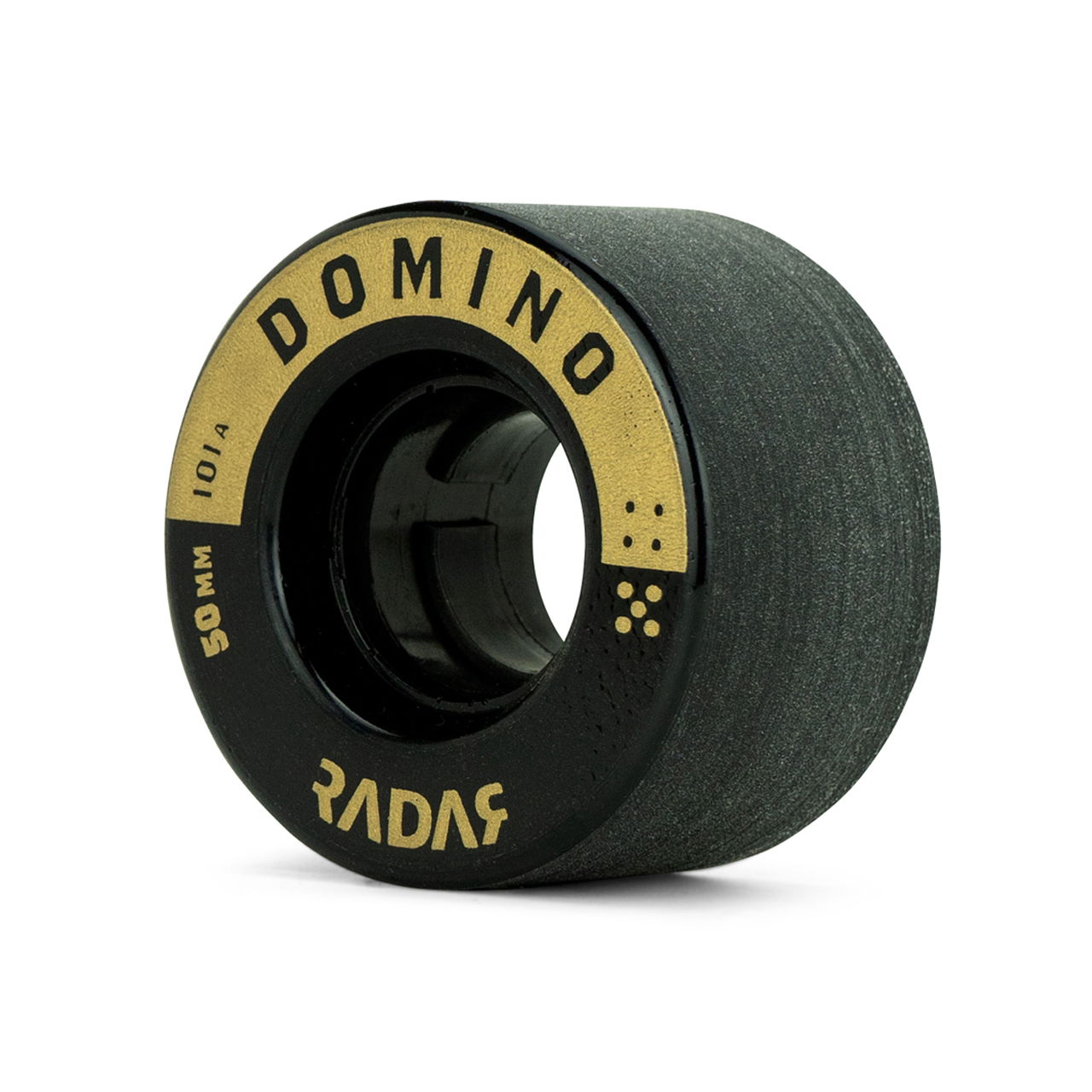 RADAR WHEELS (4) - DOMINO- BLACK/GOLD - 50 x 31mm/101A