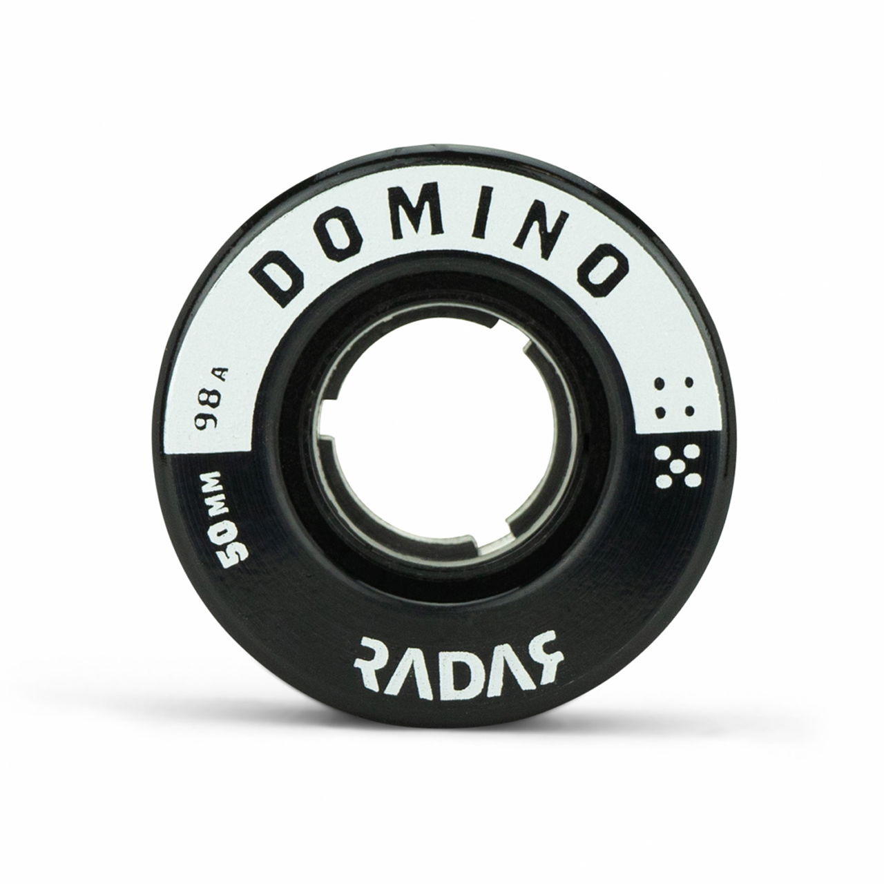 RADAR WHEELS (4) - DOMINO- BLACK/SILVER - 50 x 31mm/98A