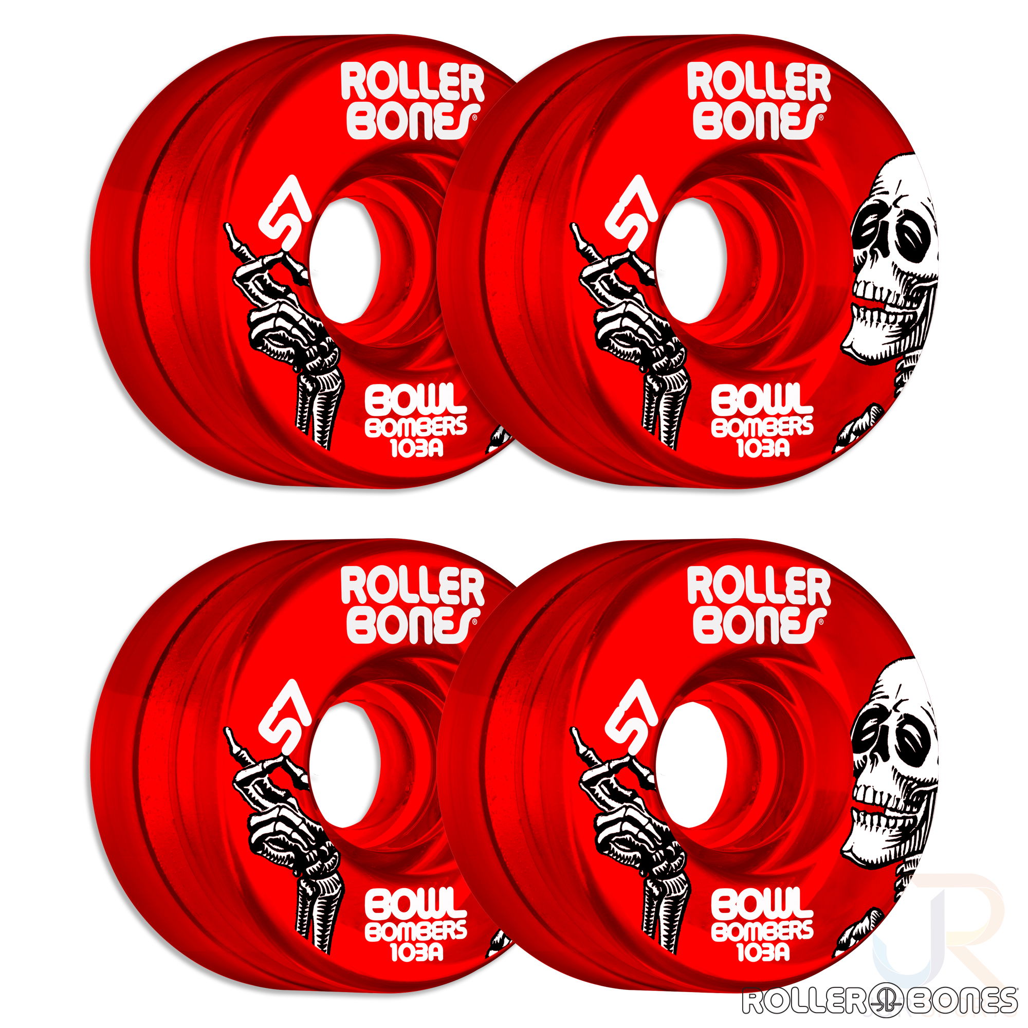 ROLLERBONES - BOWL BOMBERS RED (8) - 57mm/103a