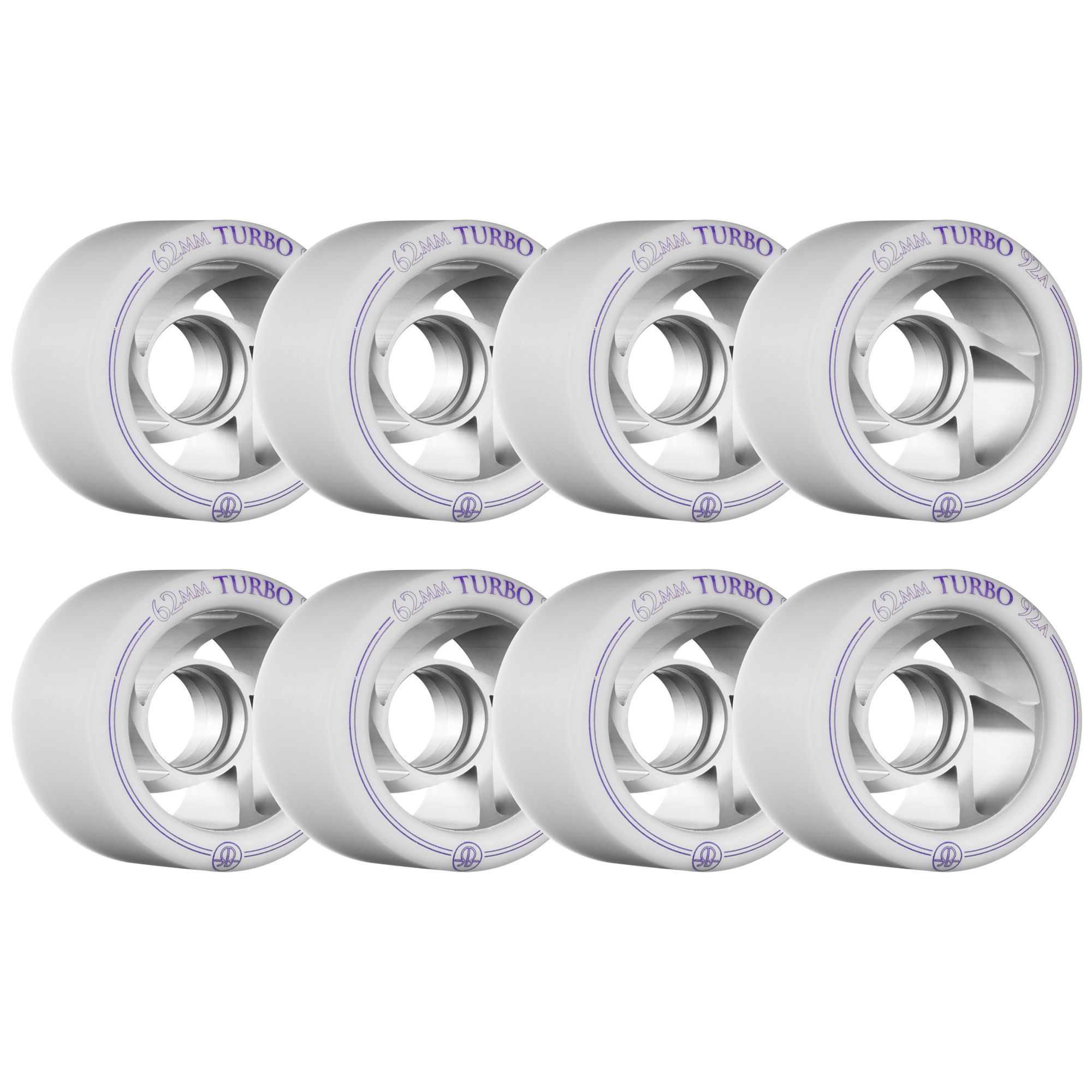 ROLLERBONES - TURBO ALU HUB WHEEL WHITE (8) - 62mm/92a