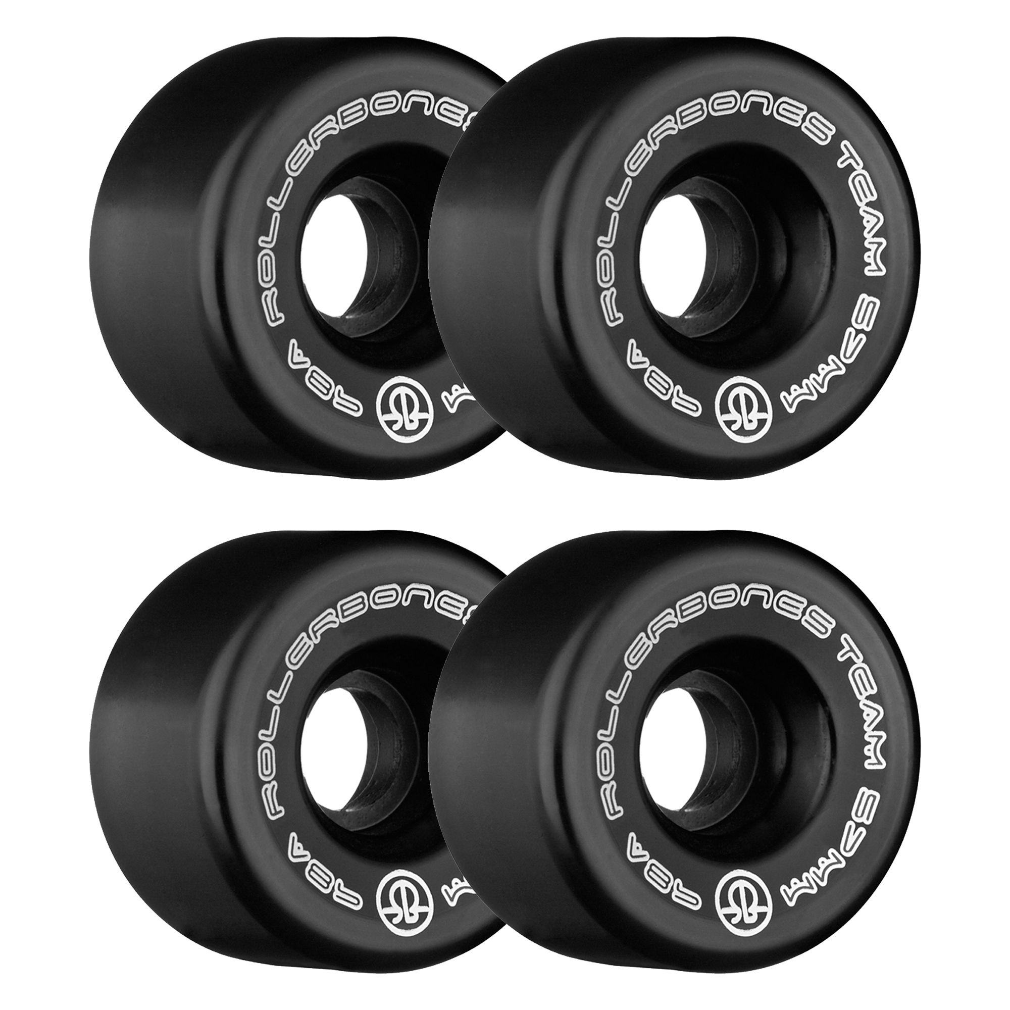 ROLLERBONES - TEAM LOGO BLACK (8) - 57mm/98a