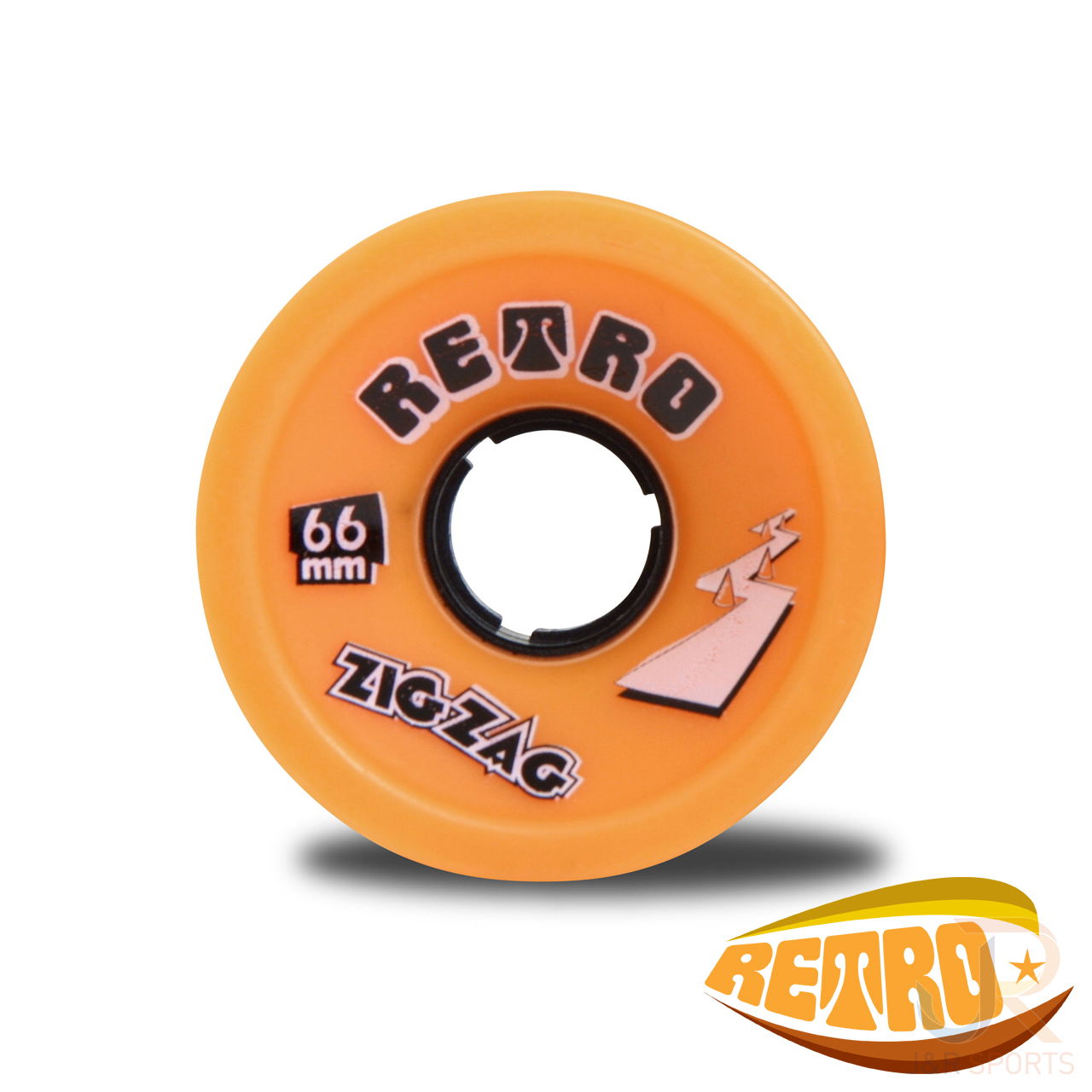 Retro Classic ZigZags Orange 66mm 86a Single