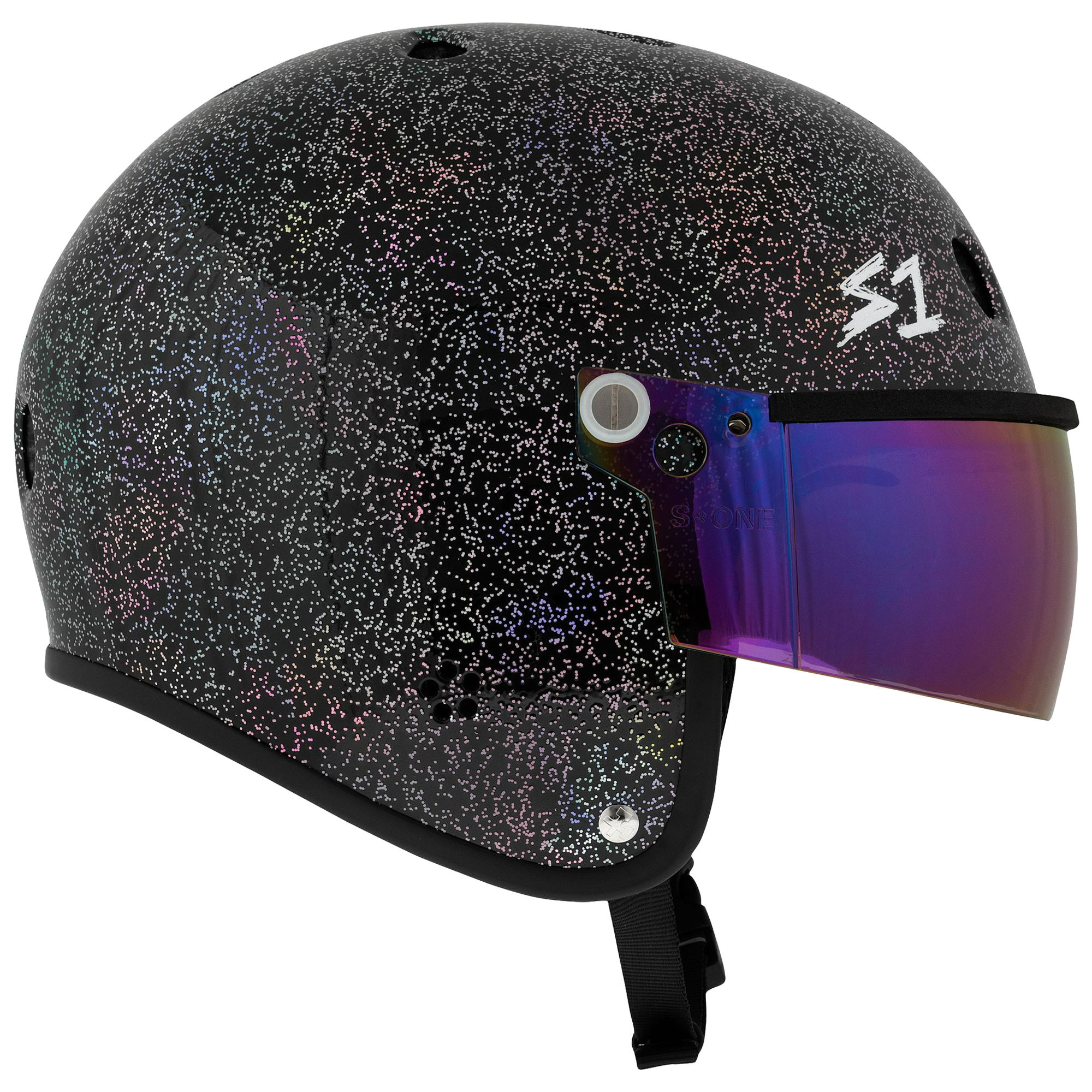 S1 RETRO Lifer E-Helmets - Black Glitter