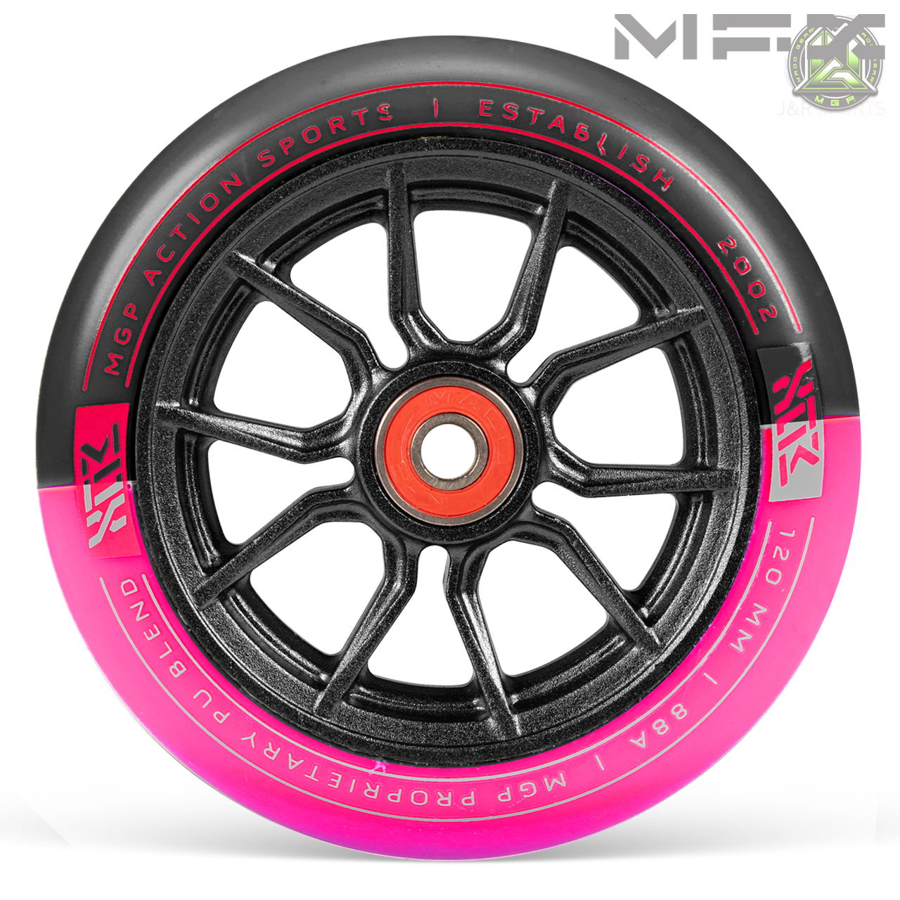 MFX SYNDICATE AR120 DUAL URETHANE WHEELS - BLACK/PINK