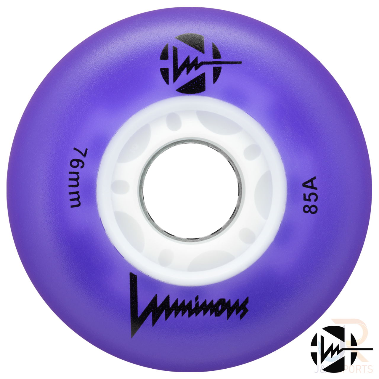 LUMINOUS LED INLINE WHEEL - PURPLE - 76mm/85a (UNIT)