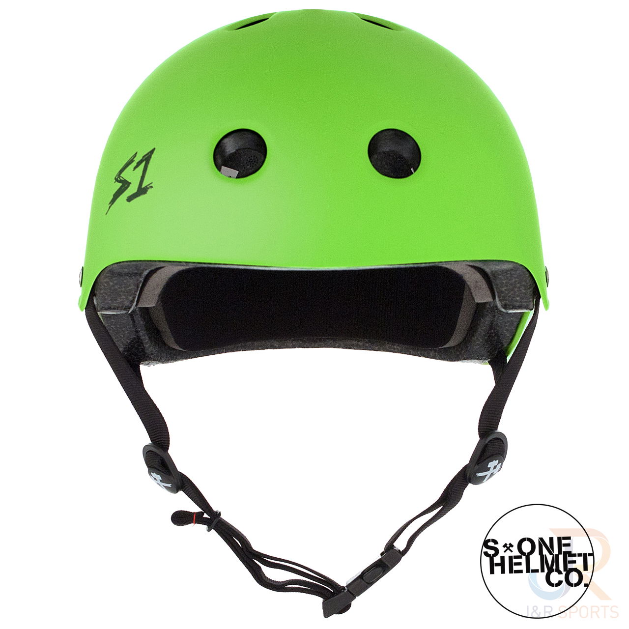 S1 LIFER Helmet - Matt Lime - Front View - SHLIMLG