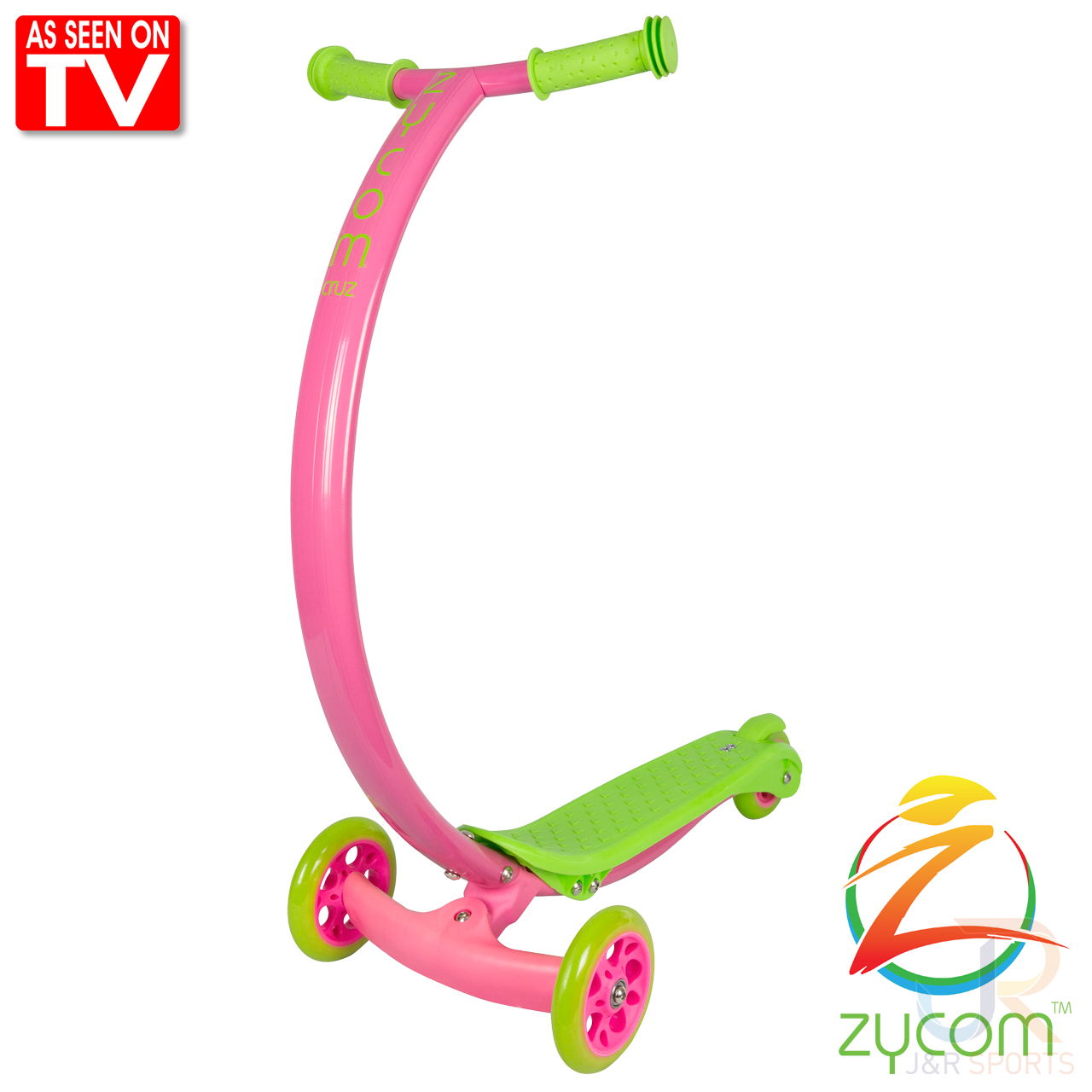 Zycom C100 Cruz Pink Lime Angled - ZYC 204-567