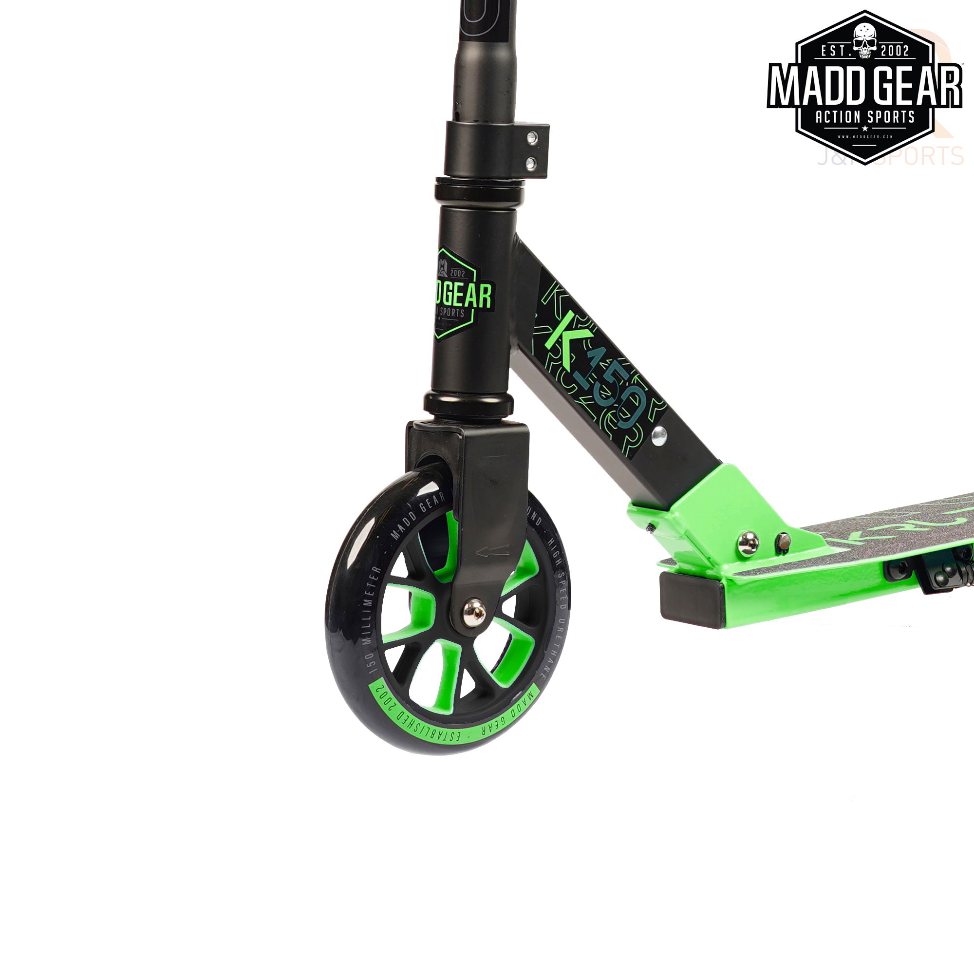 Madd Gear CARVE Kruzer 150 - Black Lime - Wheel - MGP207-576