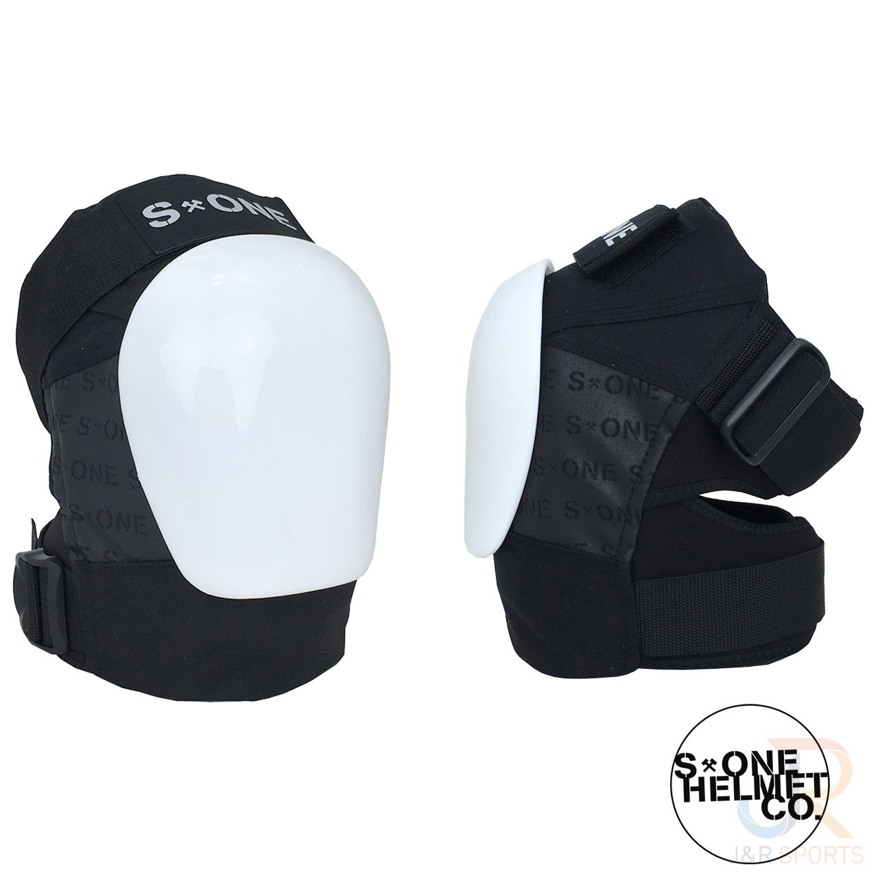 S1 PRO Knee Pads - Black White - Pair - SHKPBKWH