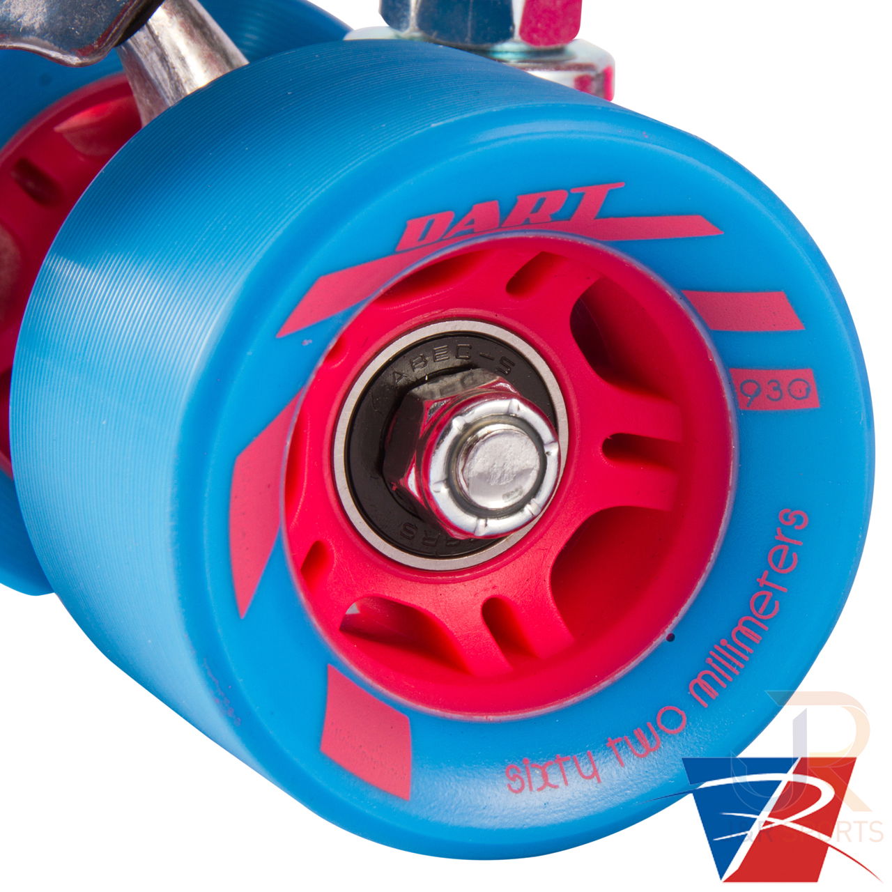 Riedell Dart Ombre - Blue Pink - Wheel Detail