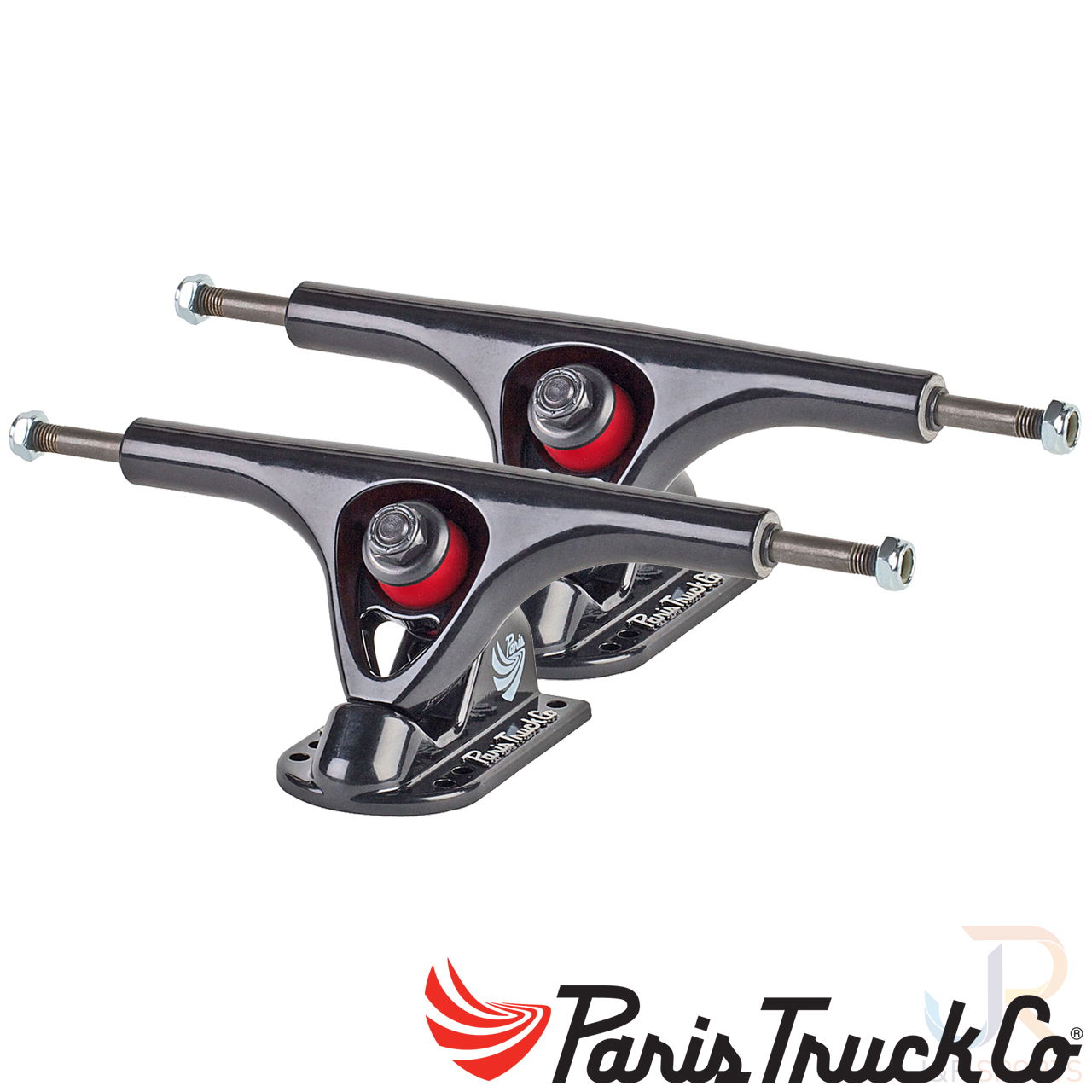 Paris Trucks - V2 180mm 50 - Black Black - Angled Pair - PTV2804