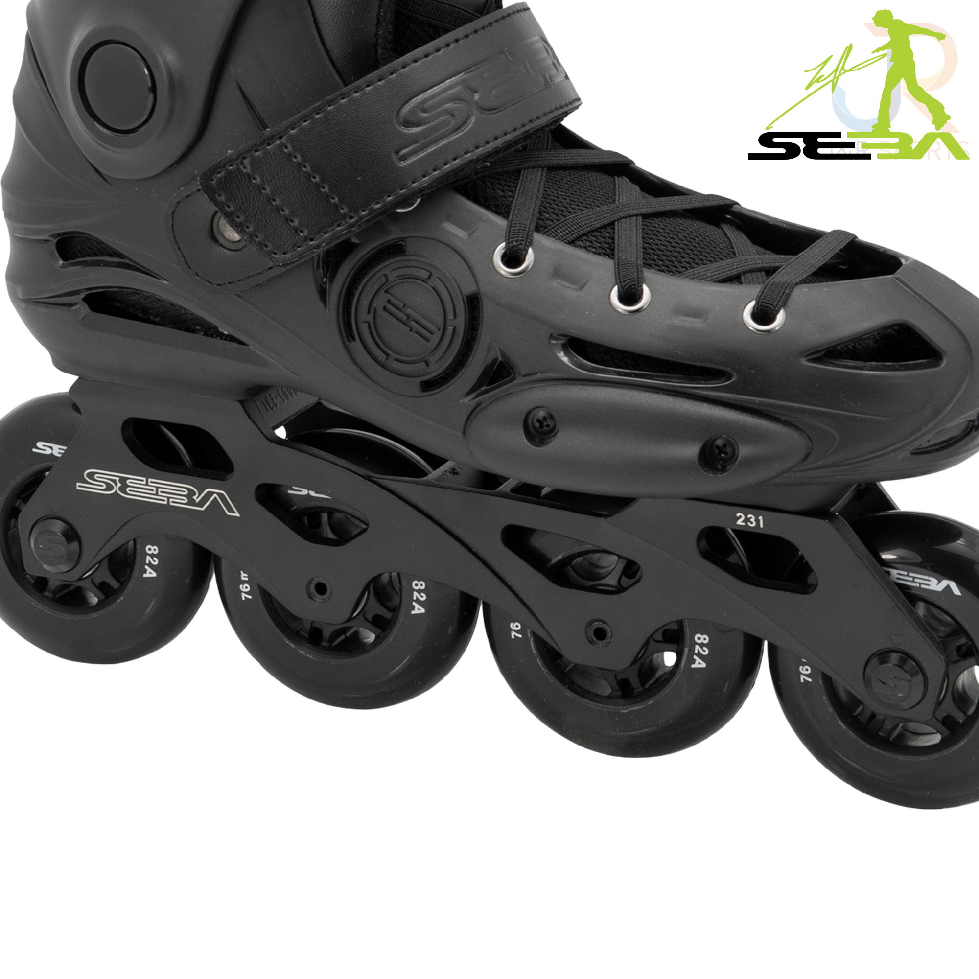 Seba E3 Junior Adjustable  In-Line Skates - Black