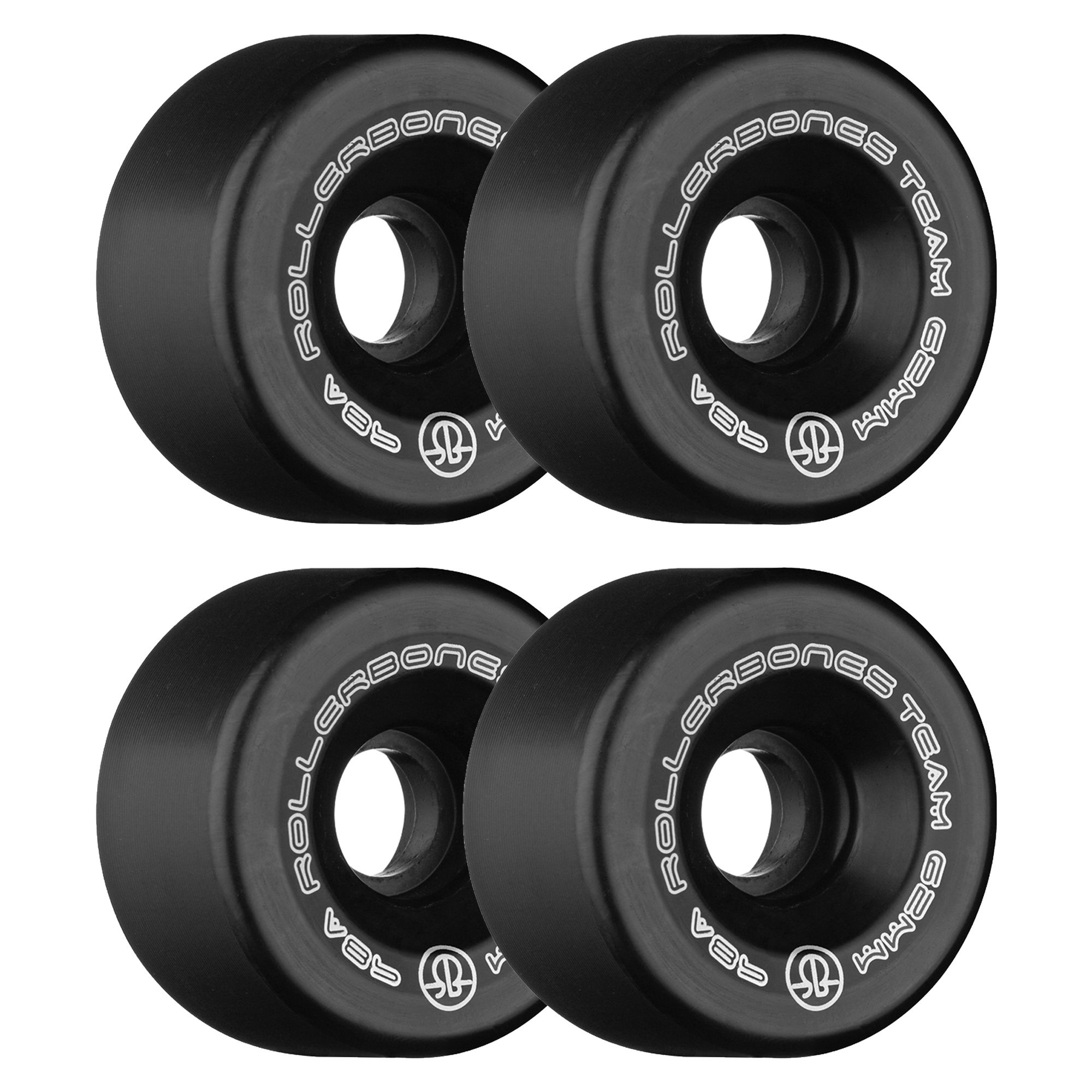 ROLLERBONES - TEAM LOGO BLACK (8) - 62mm/98a