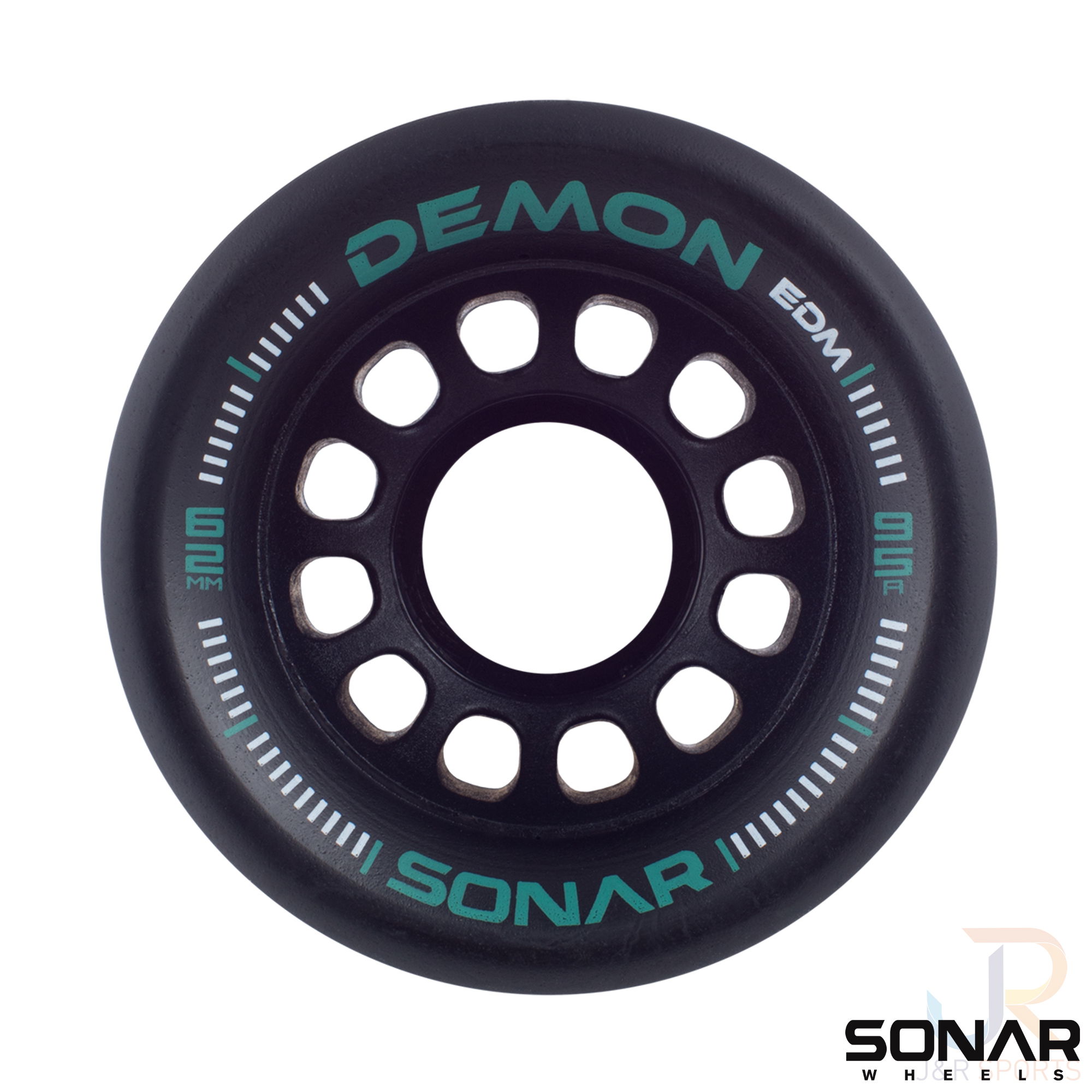 SONAR WHEELS (4) DEMON EDM - BLACK 62mm/95a