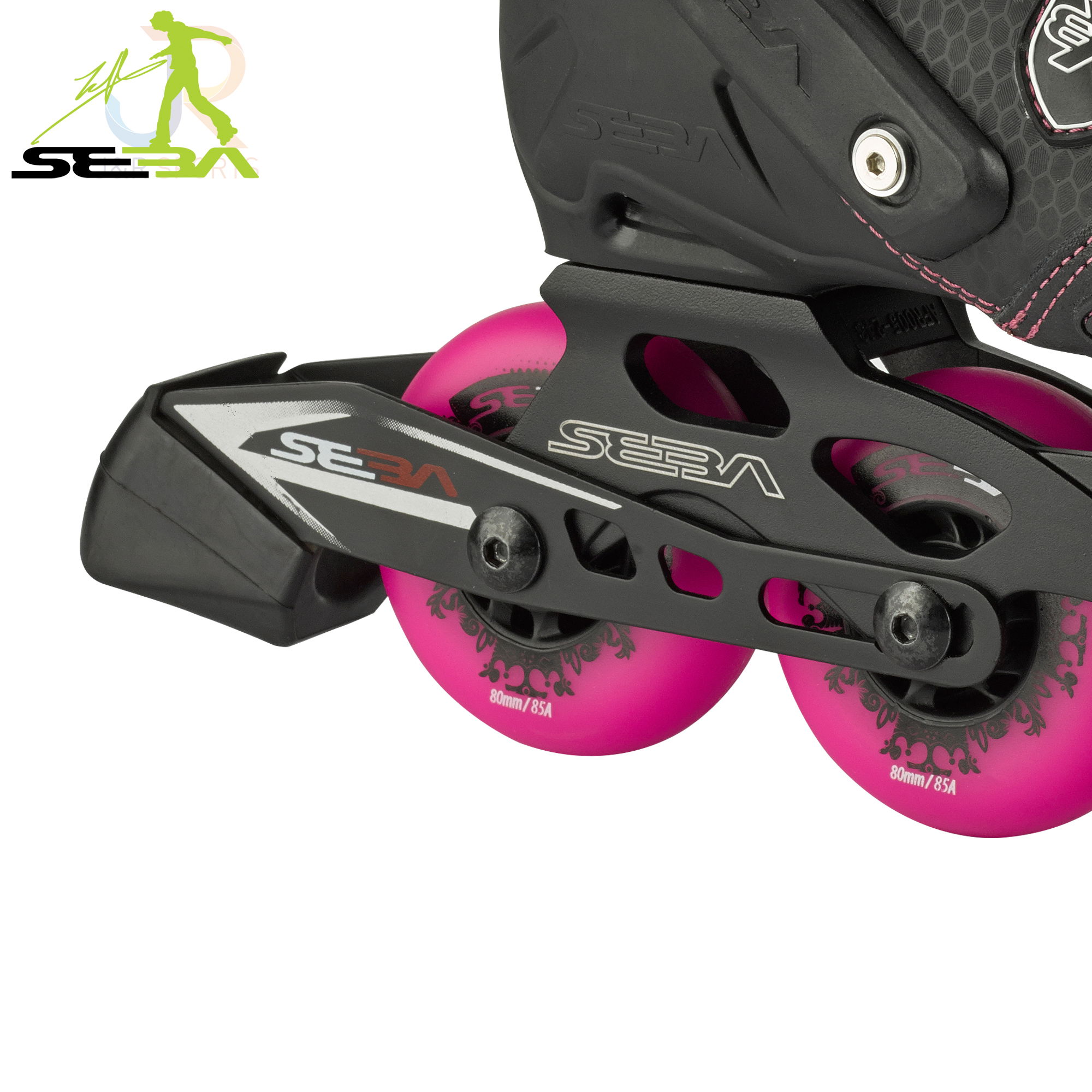 Seba TRIX 2 Womens - Black Pink - Brake Detail - SSK-TRX2W01