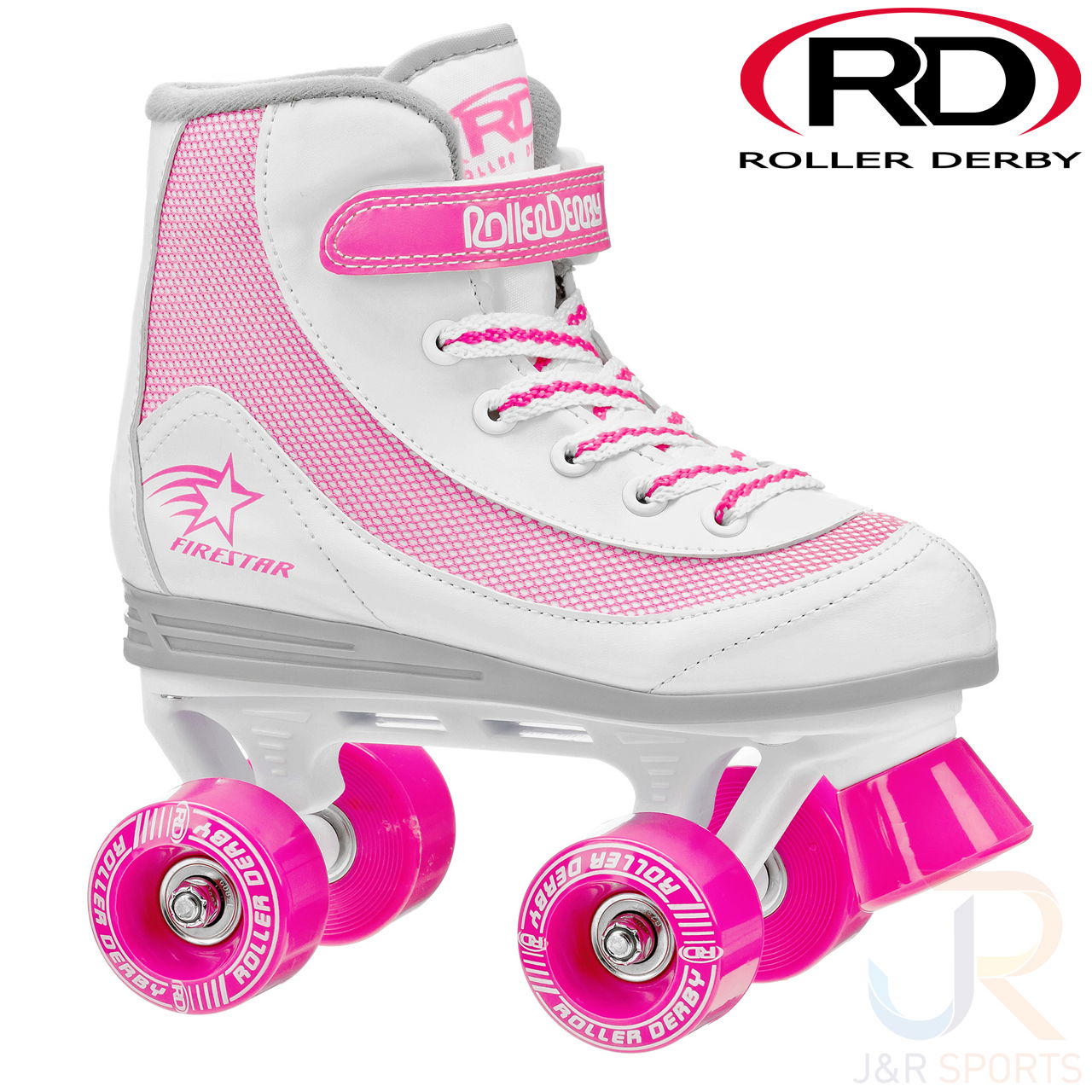 Roller Derby Firestar V2 White Pink Angled RD1978