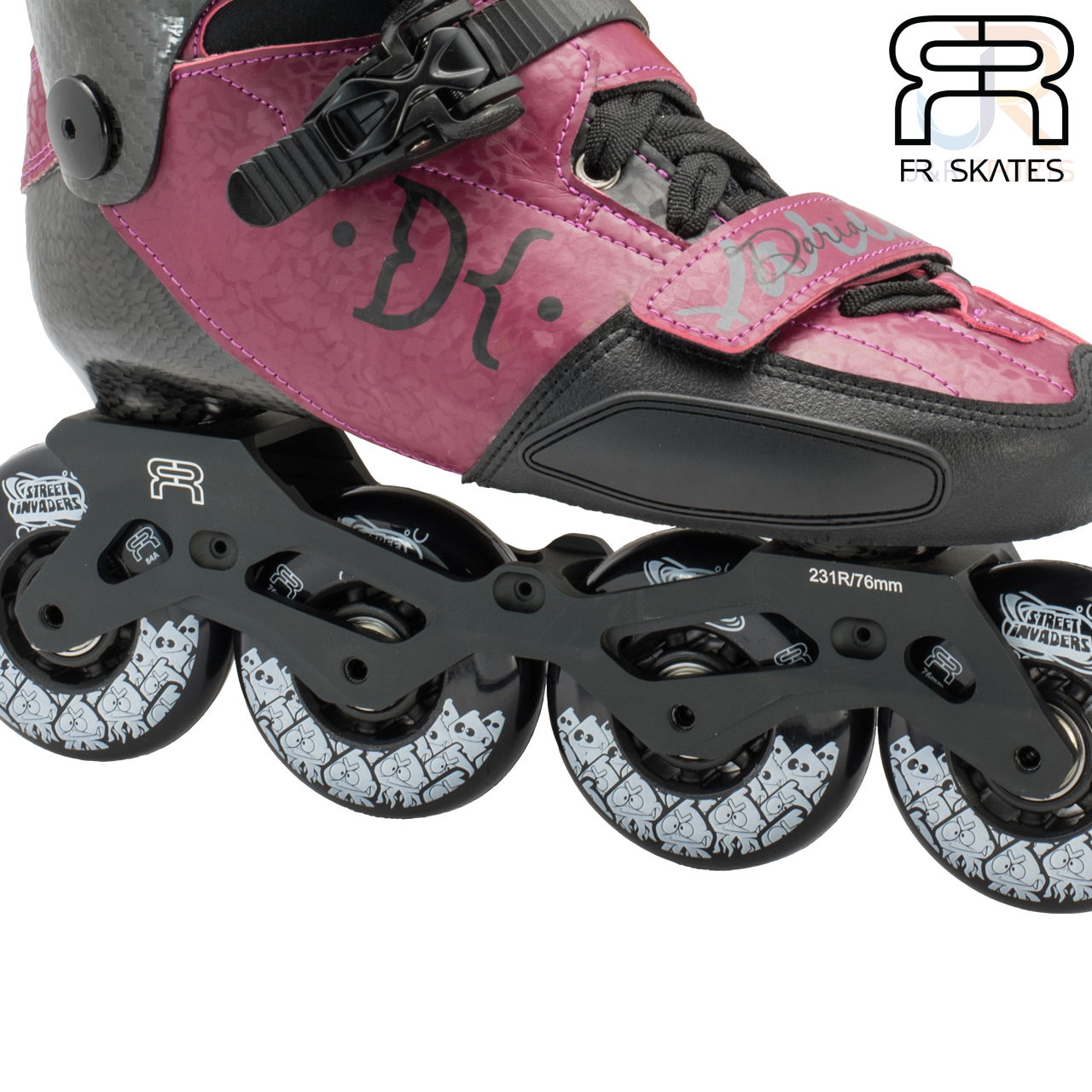 FR Skates - FR PRO Daria - Black Purple - Frame Detail - FRSKDKPU