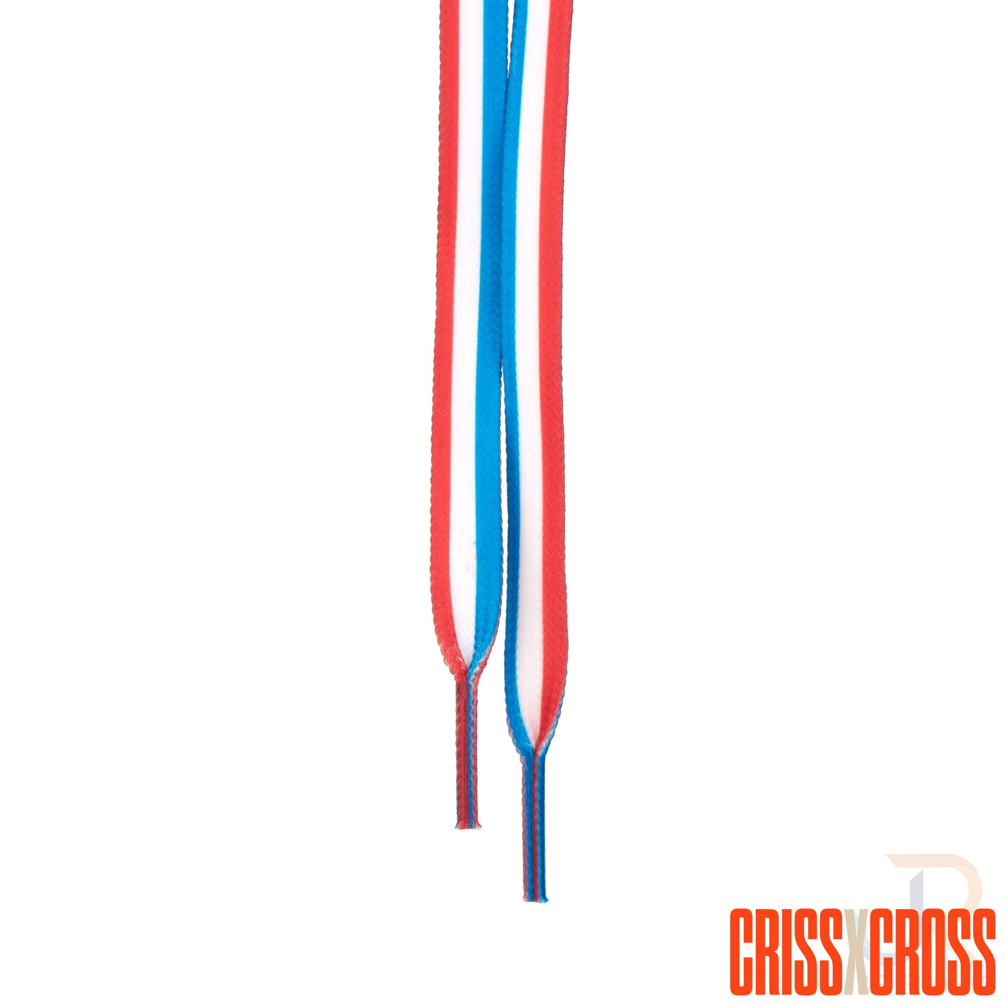 CRISS CROSS X DERBY LACES - TRIO - BLUE/RED/WHT - 90"