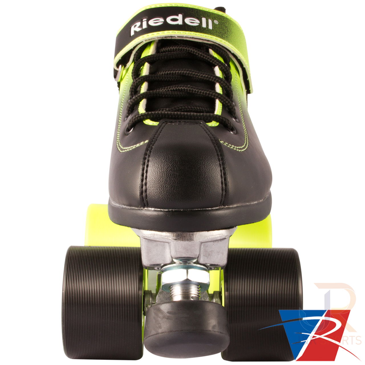 Riedell Dart Ombre - Black Lime - Front View