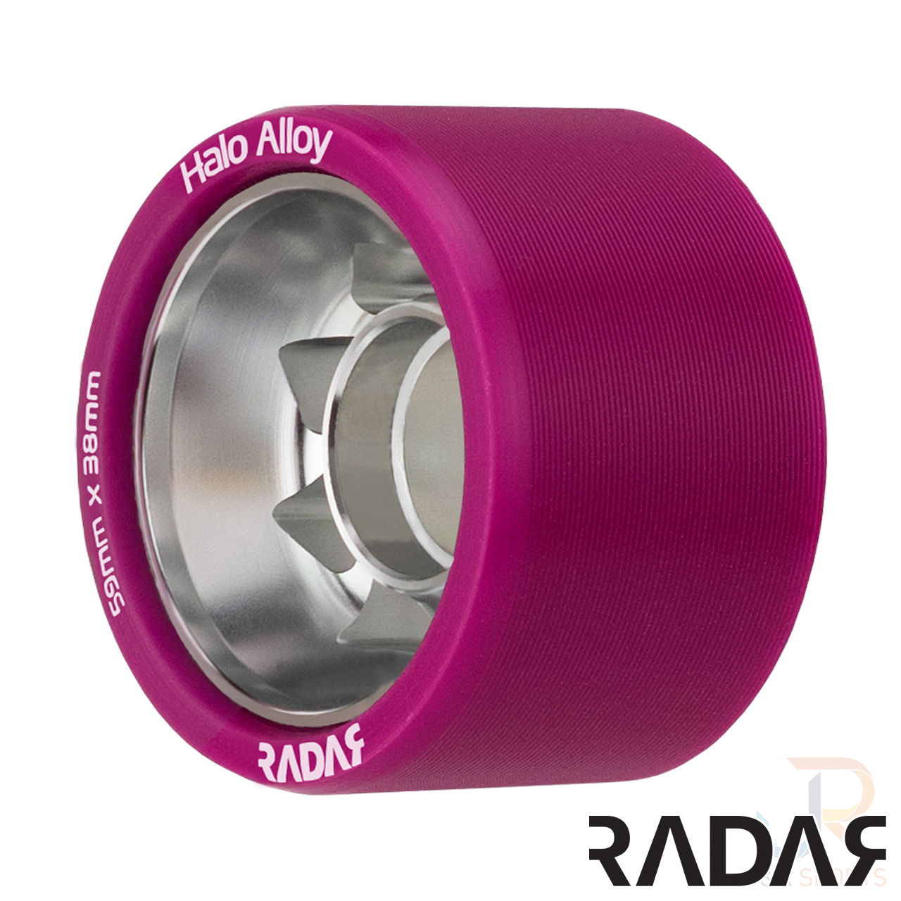 RADAR WHEELS (4) - HALO ALLOY - FUCHSIA - 59 x 38mm/97a